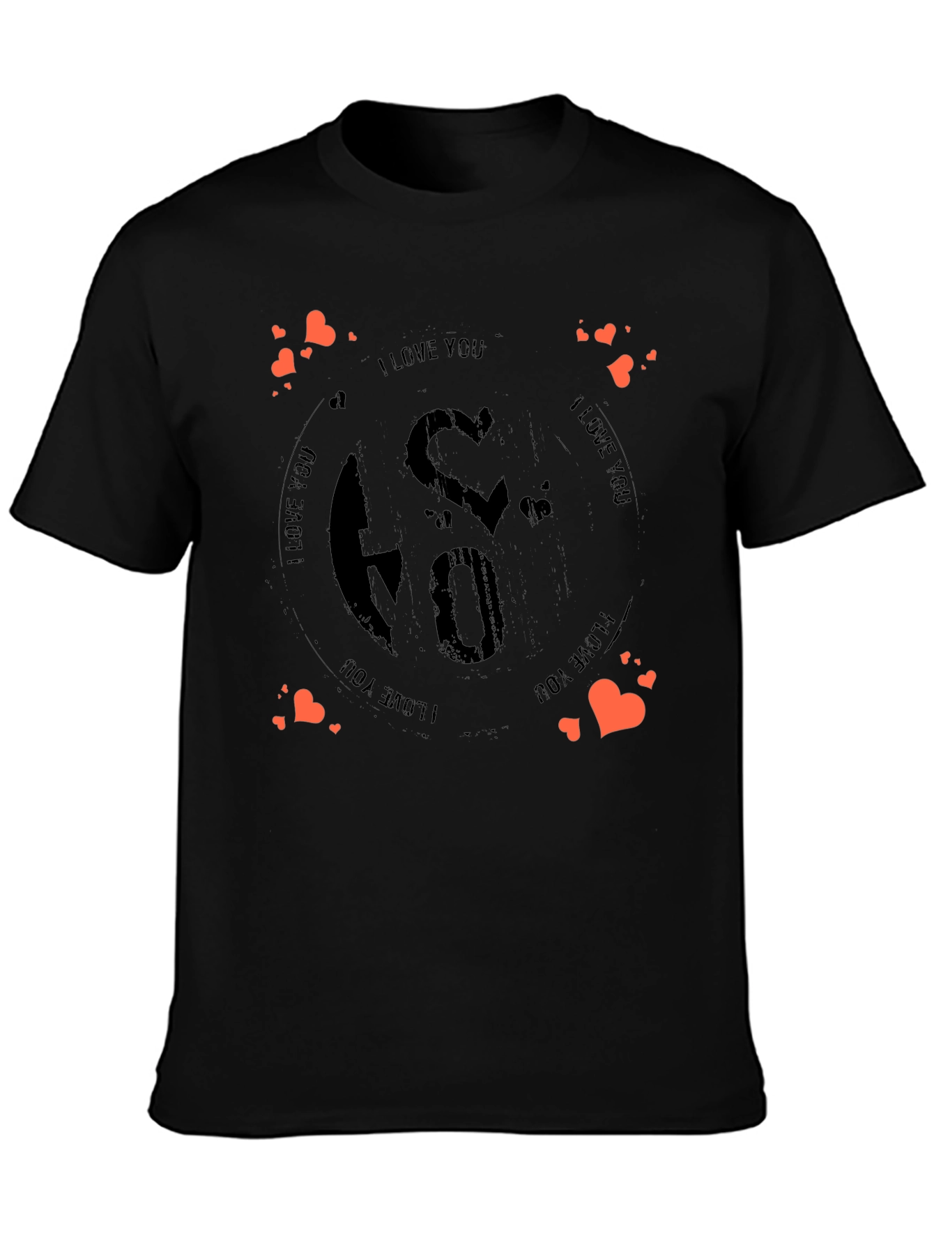 I Love You Graphic Tee - Black