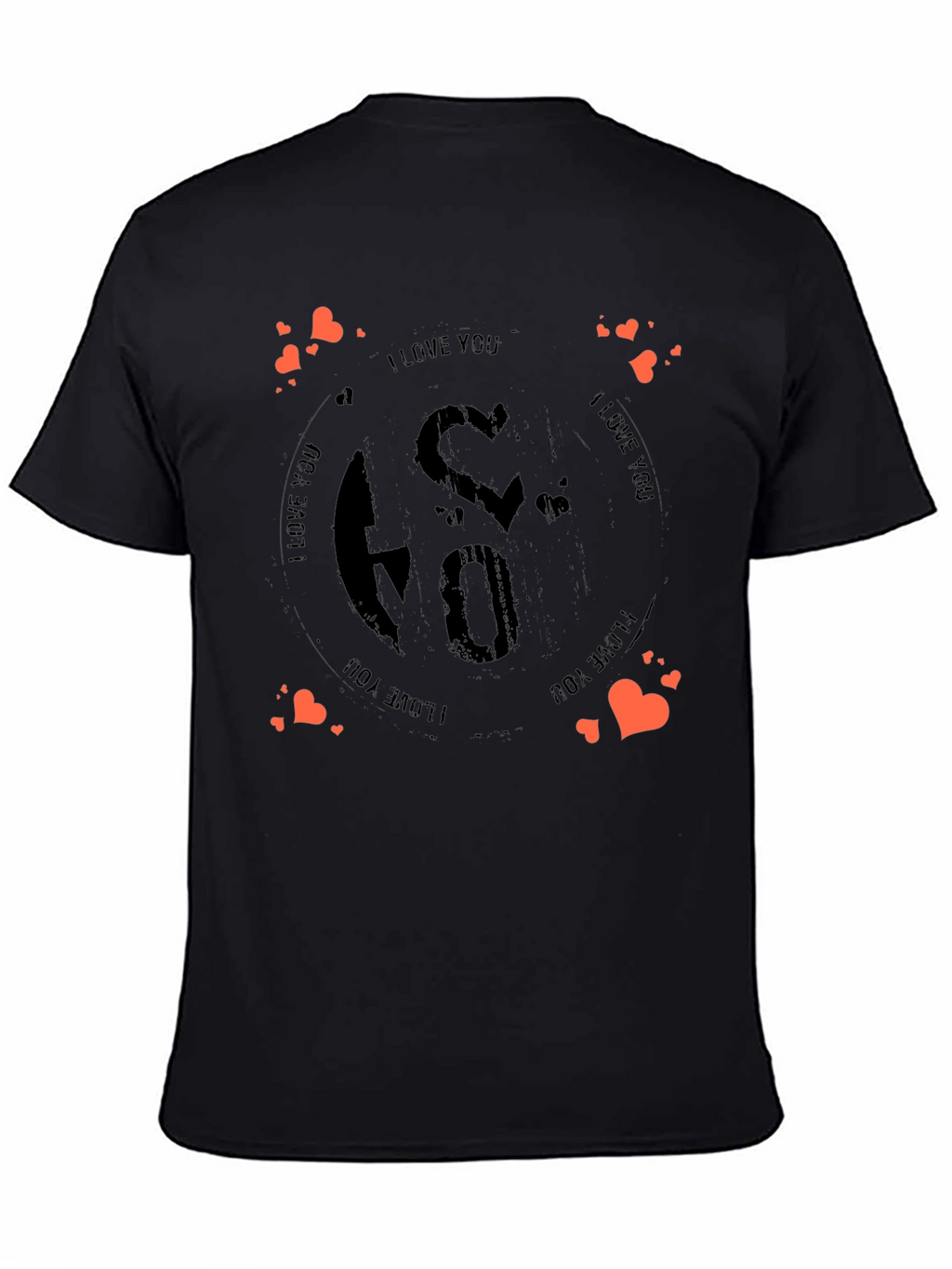 I Love You Graphic Tee - Black