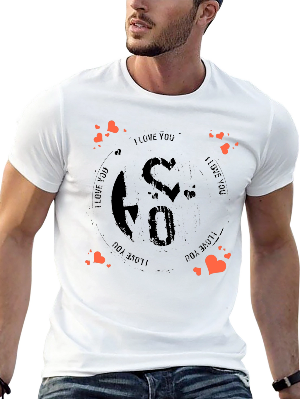 I Love You Graphic Tee - Black