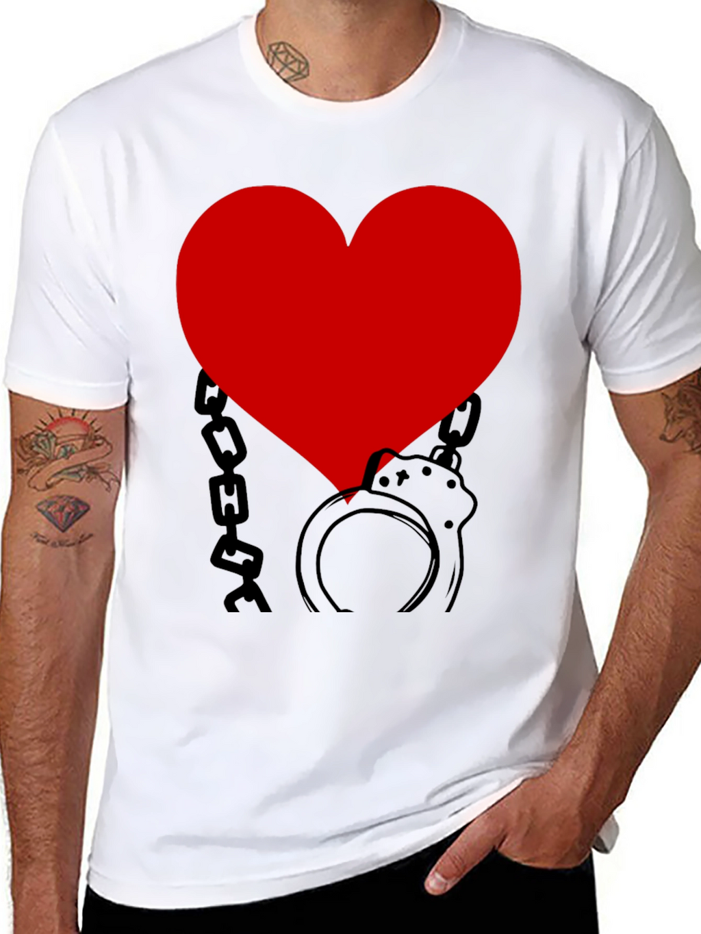 Heart Handcuffs Graphic Tee