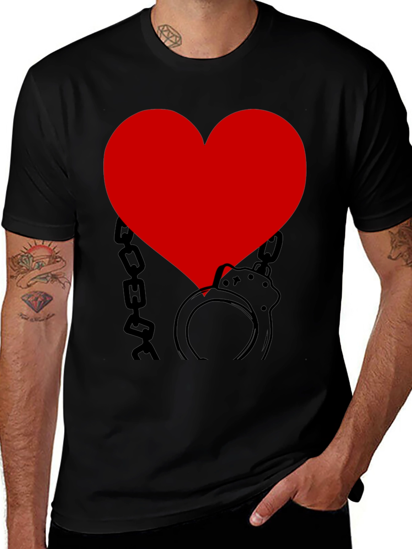 Heart Handcuffs Graphic Tee