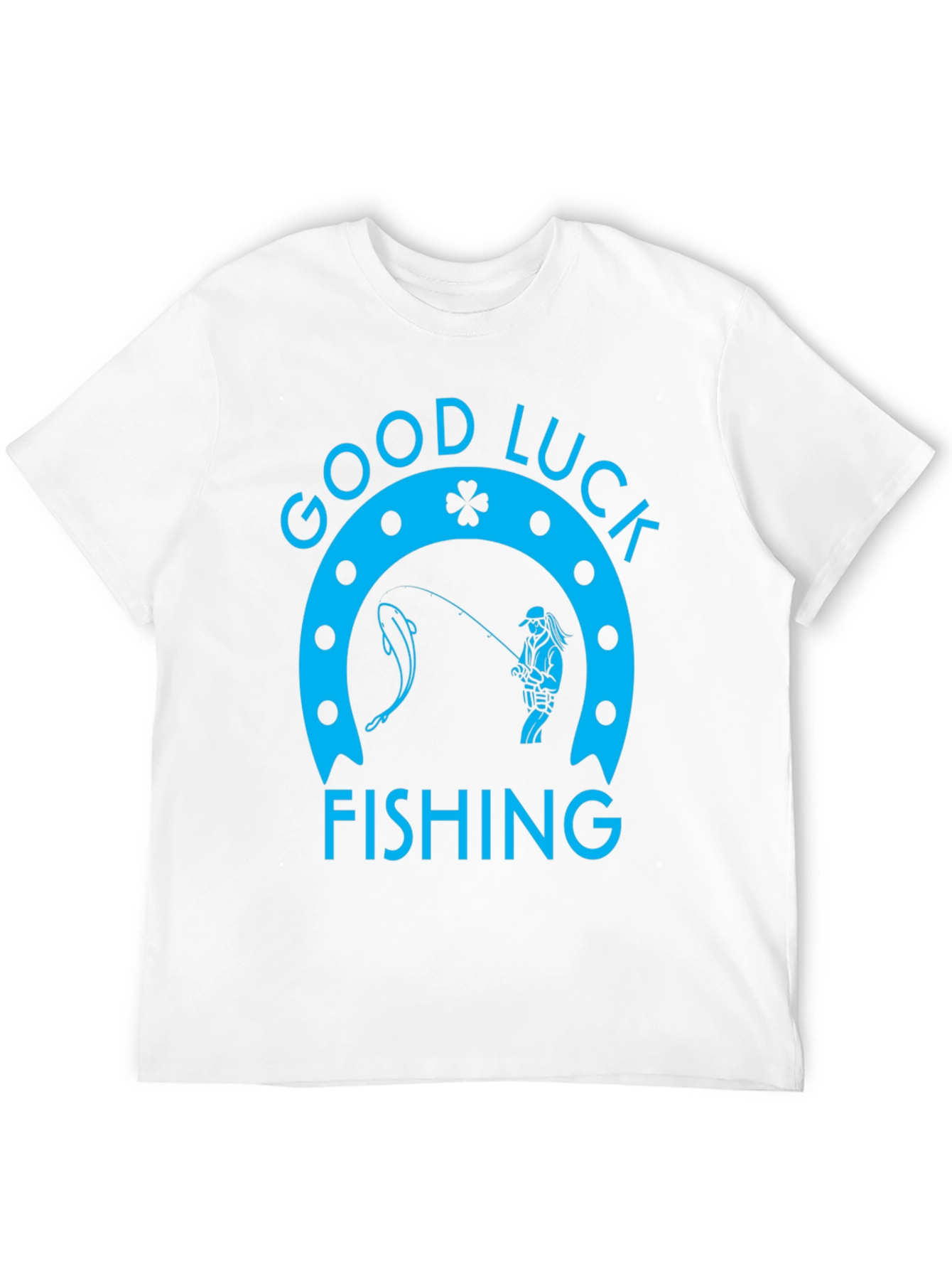 Good Luck Fishing Graphic Tee - Black