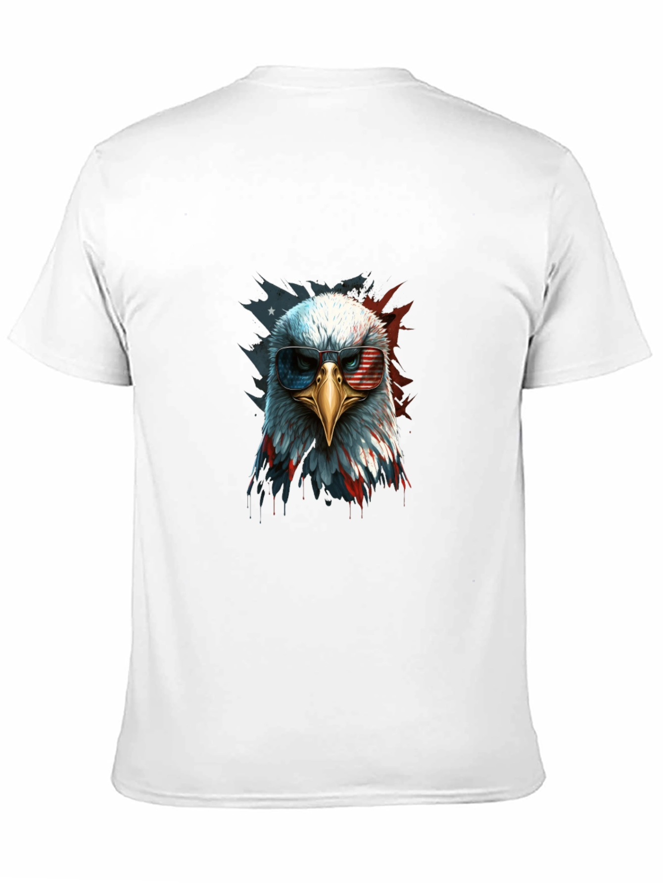 Patriotic Eagle Graphic Tee - Mens Black T-Shirt
