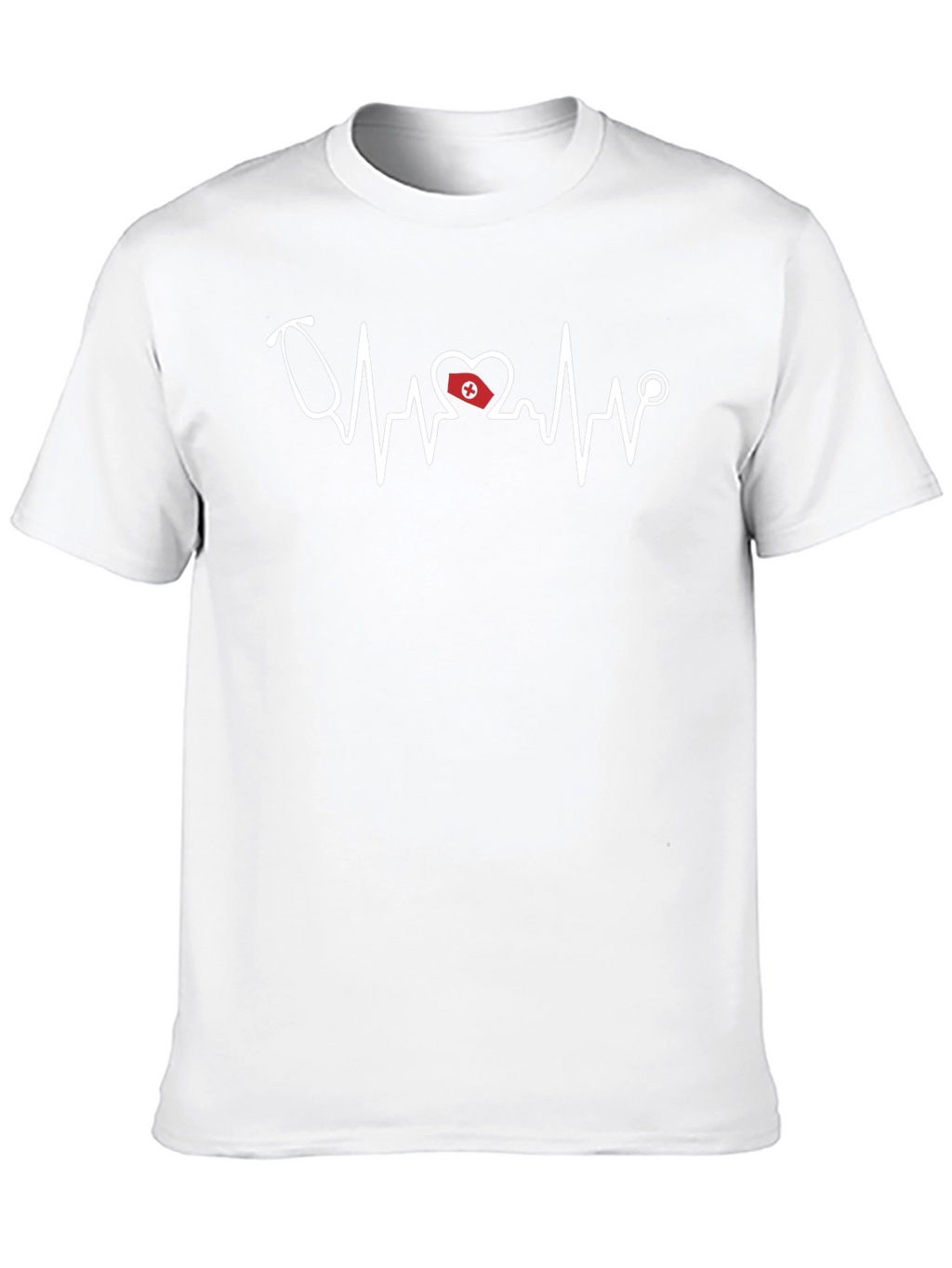 Nurse Heartbeat Stethoscope Graphic T-Shirt