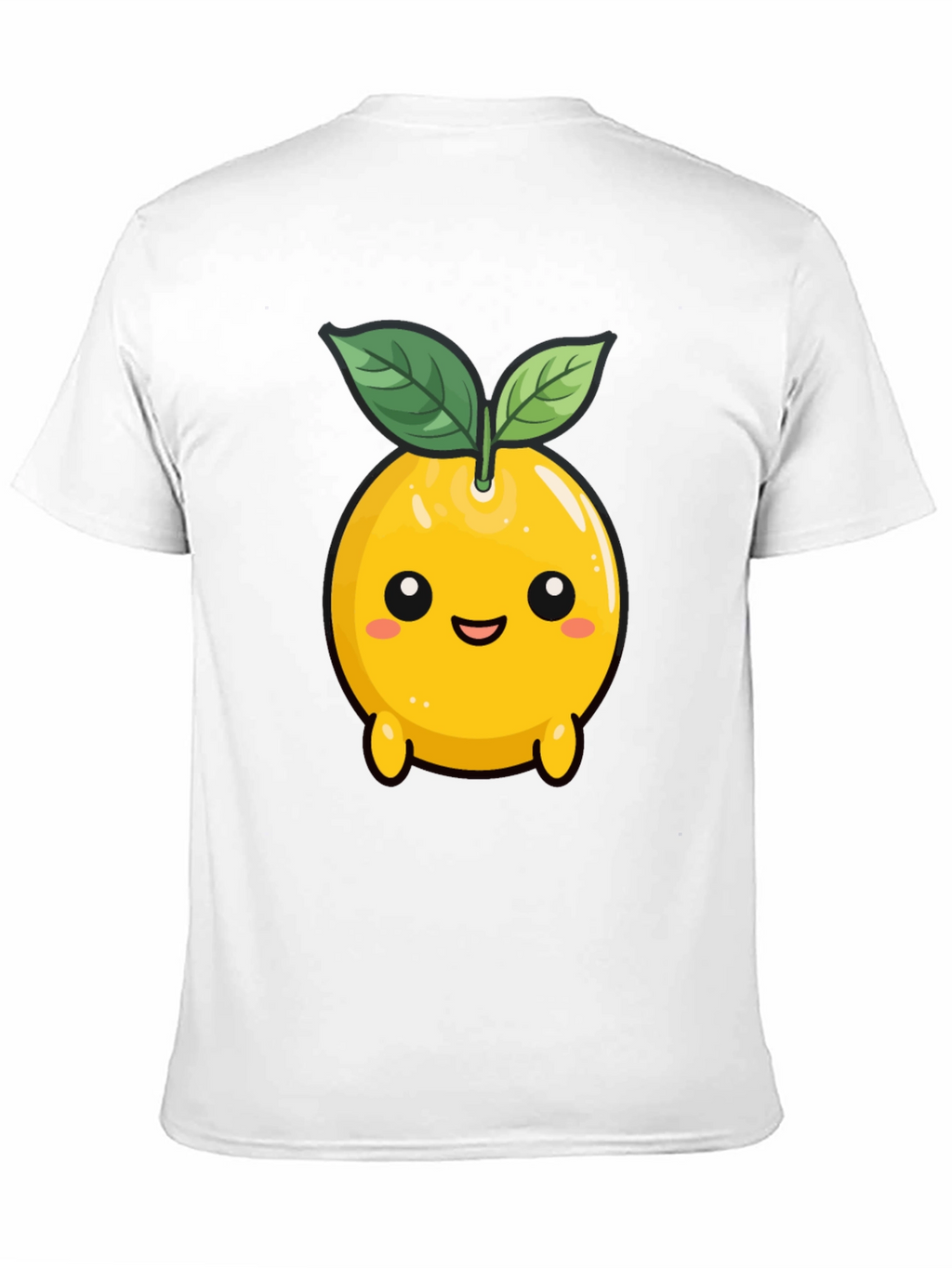 Cute Lemon Character Black T-Shirt
