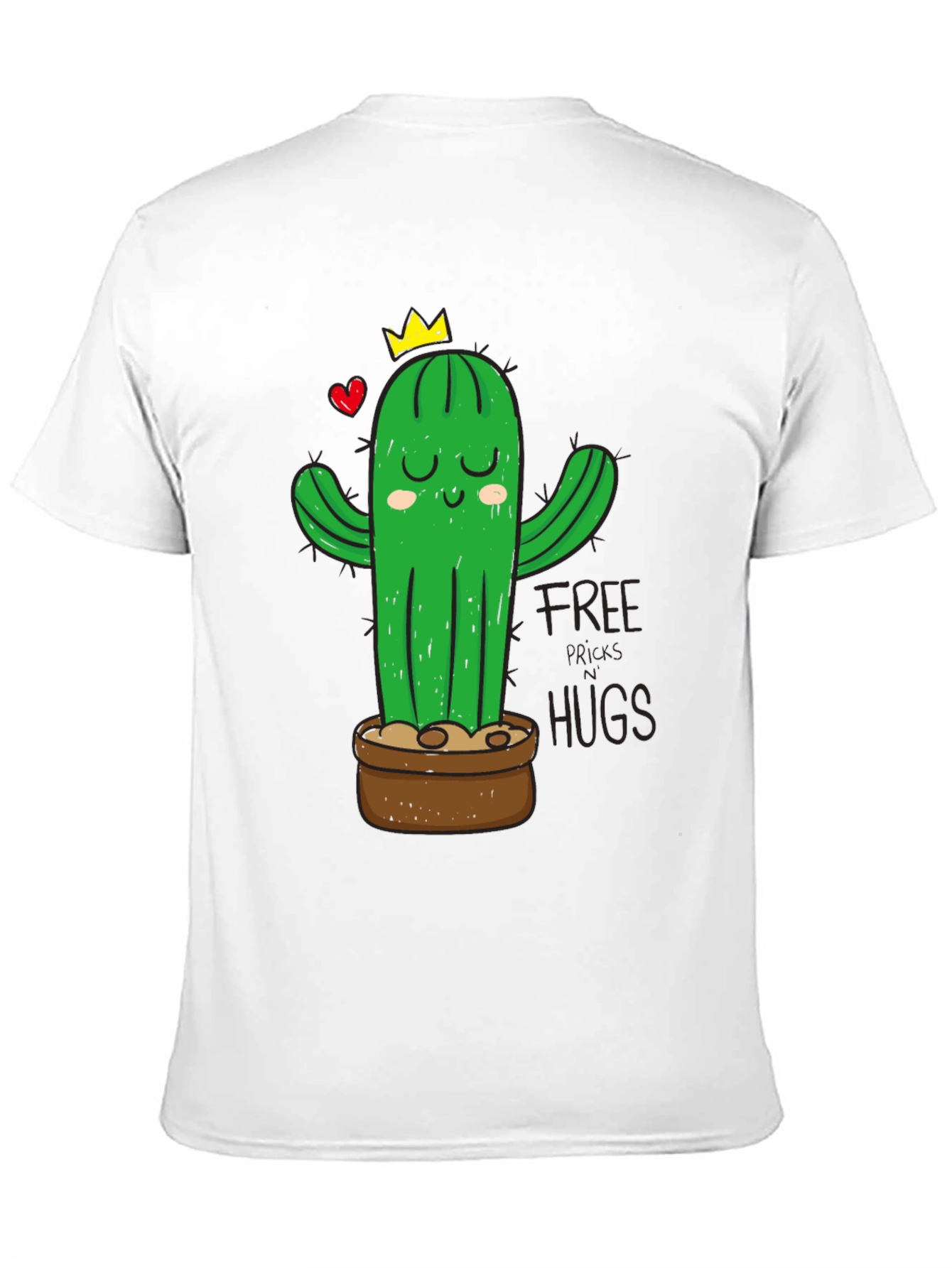 Cactus Hugs Graphic T-Shirt - Black