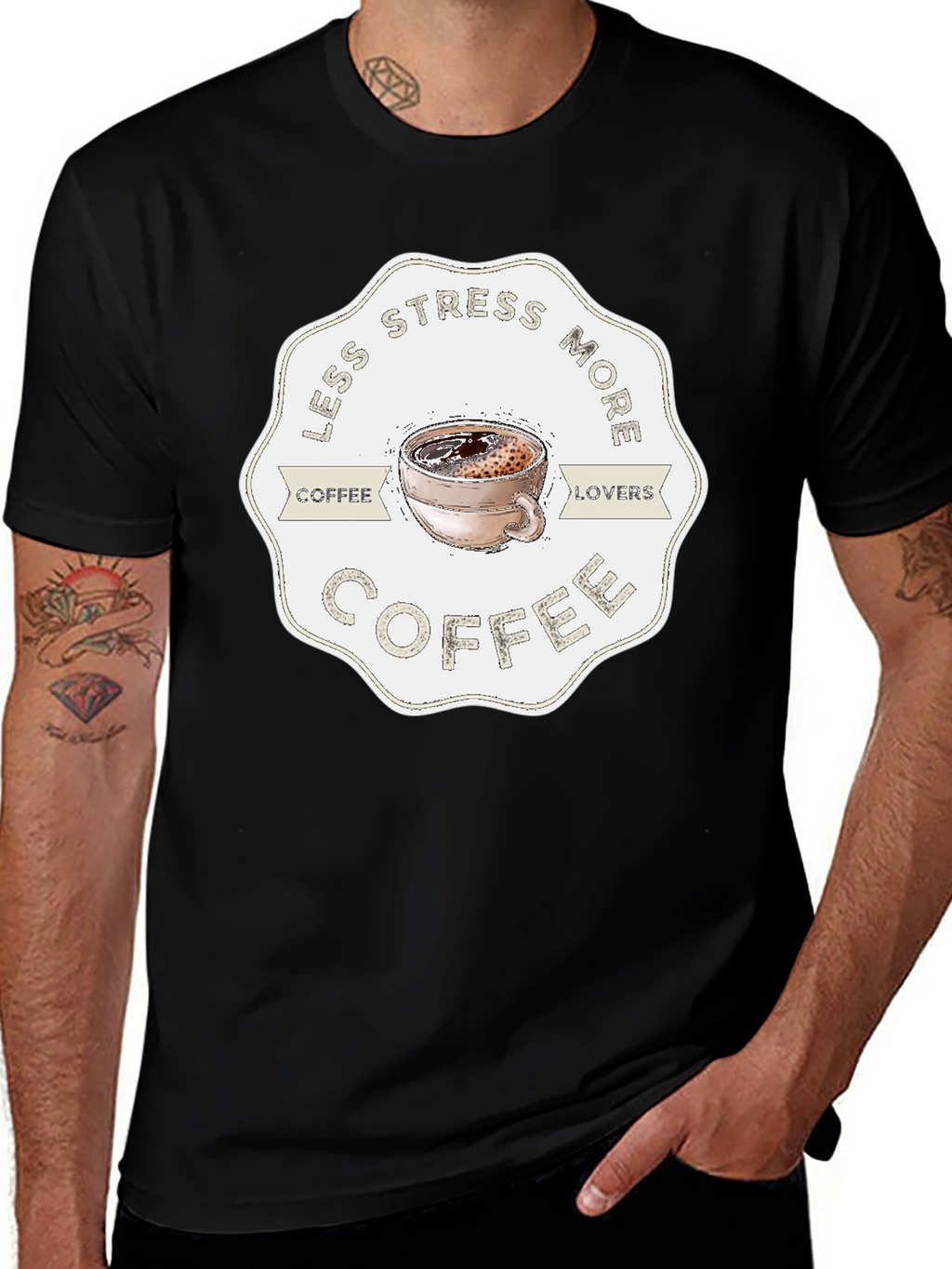 Less Stress More Coffee Graphic Tee