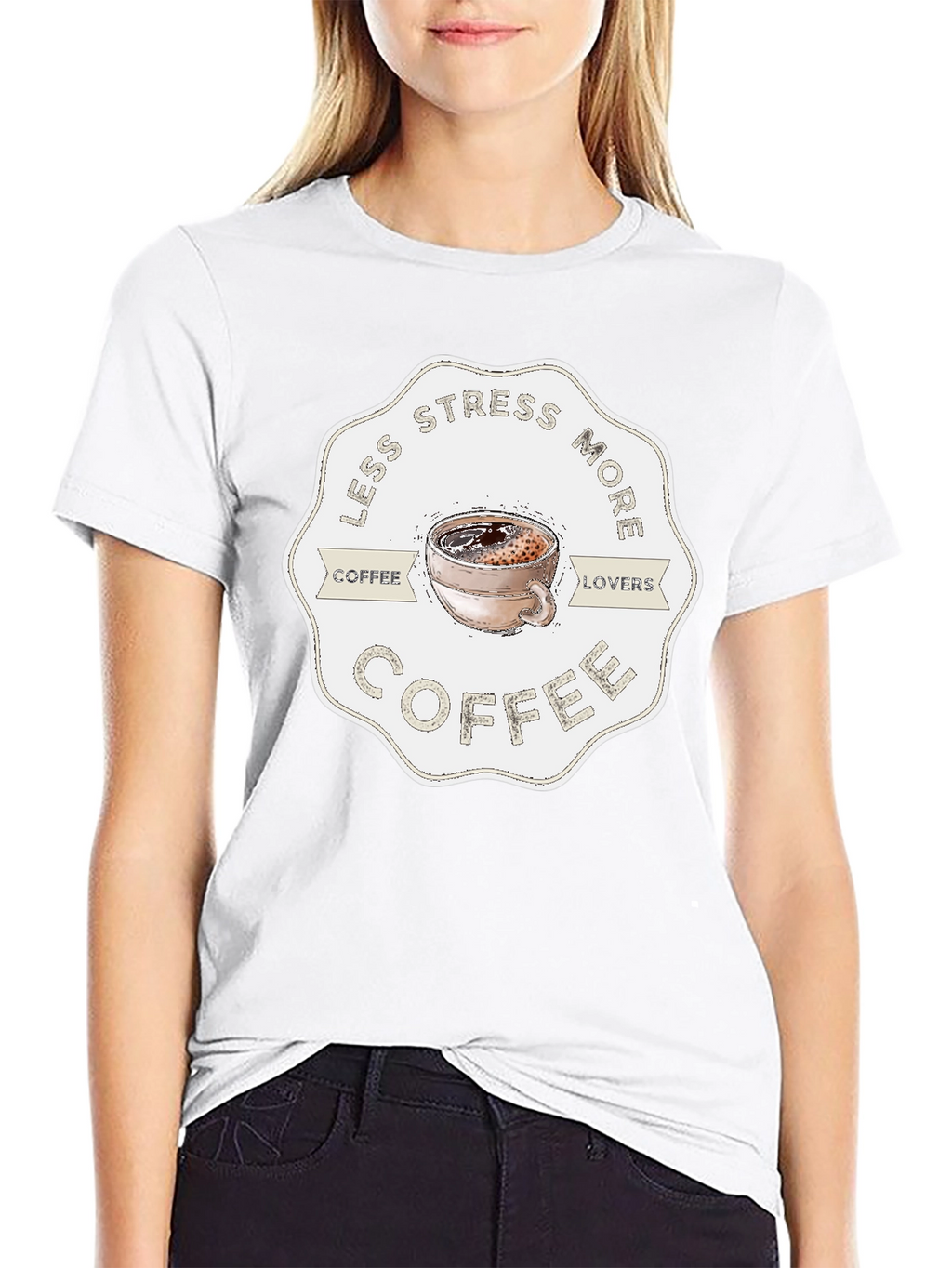 Less Stress More Coffee Graphic Tee