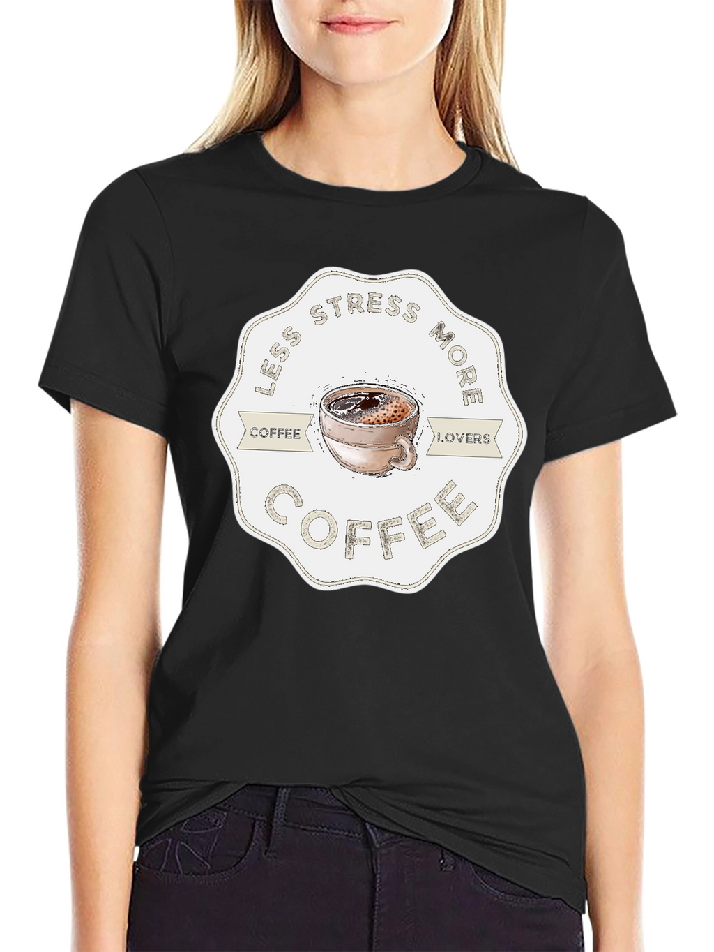 Less Stress More Coffee Graphic Tee