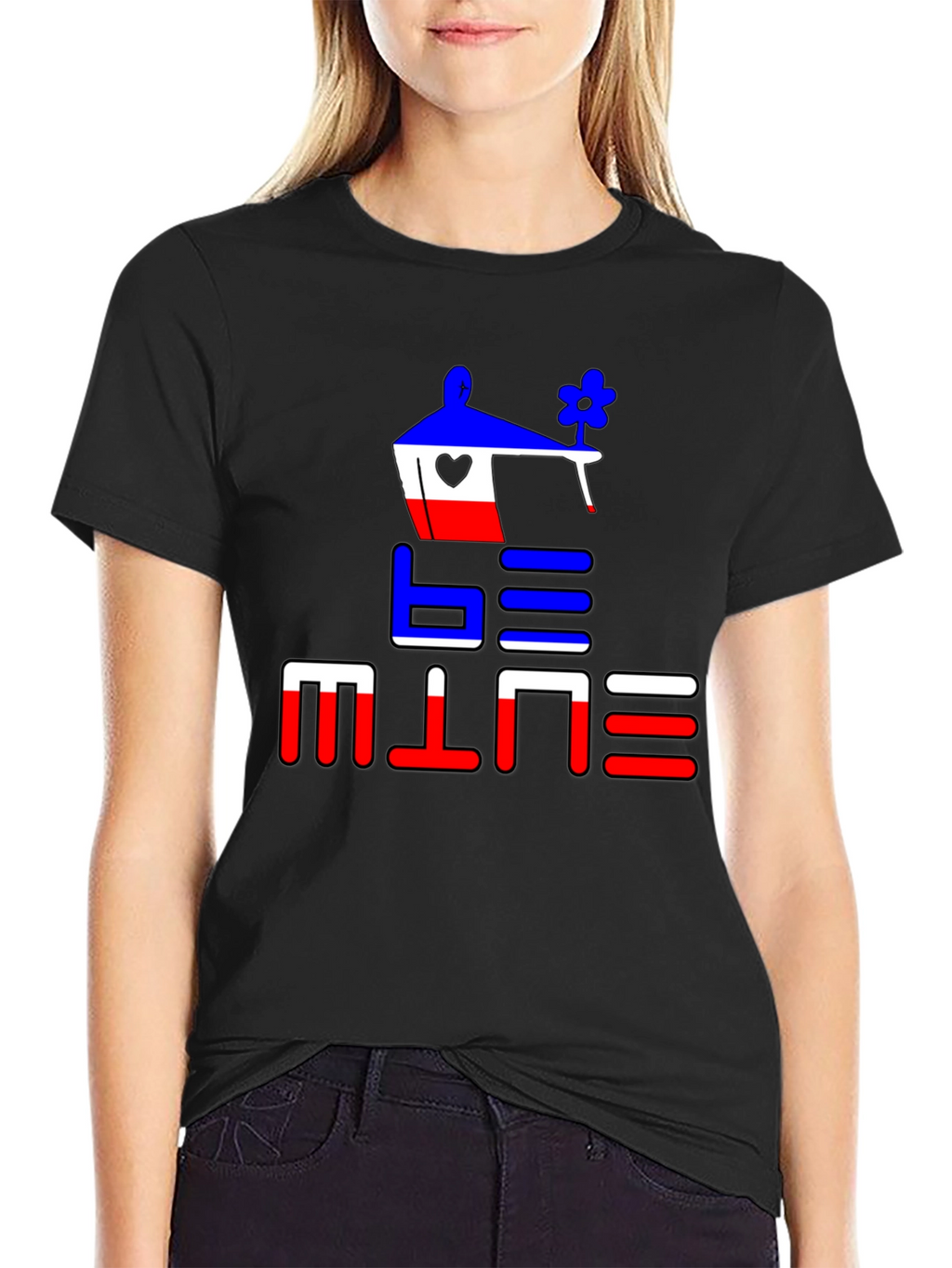 Be Mine Graphic Tee - Black Cotton