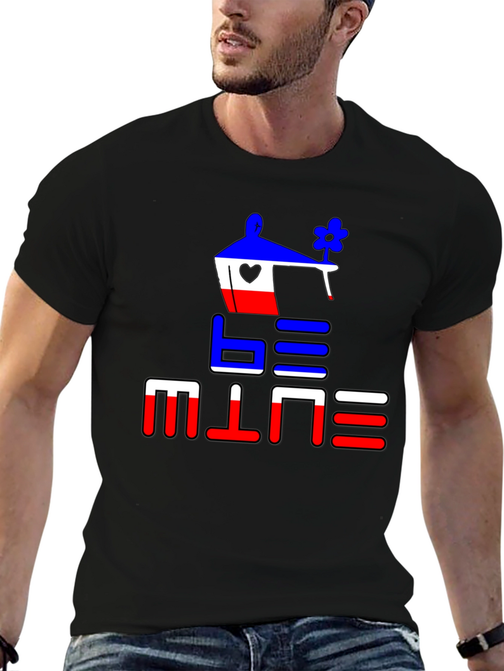 Be Mine Graphic Tee - Black Cotton