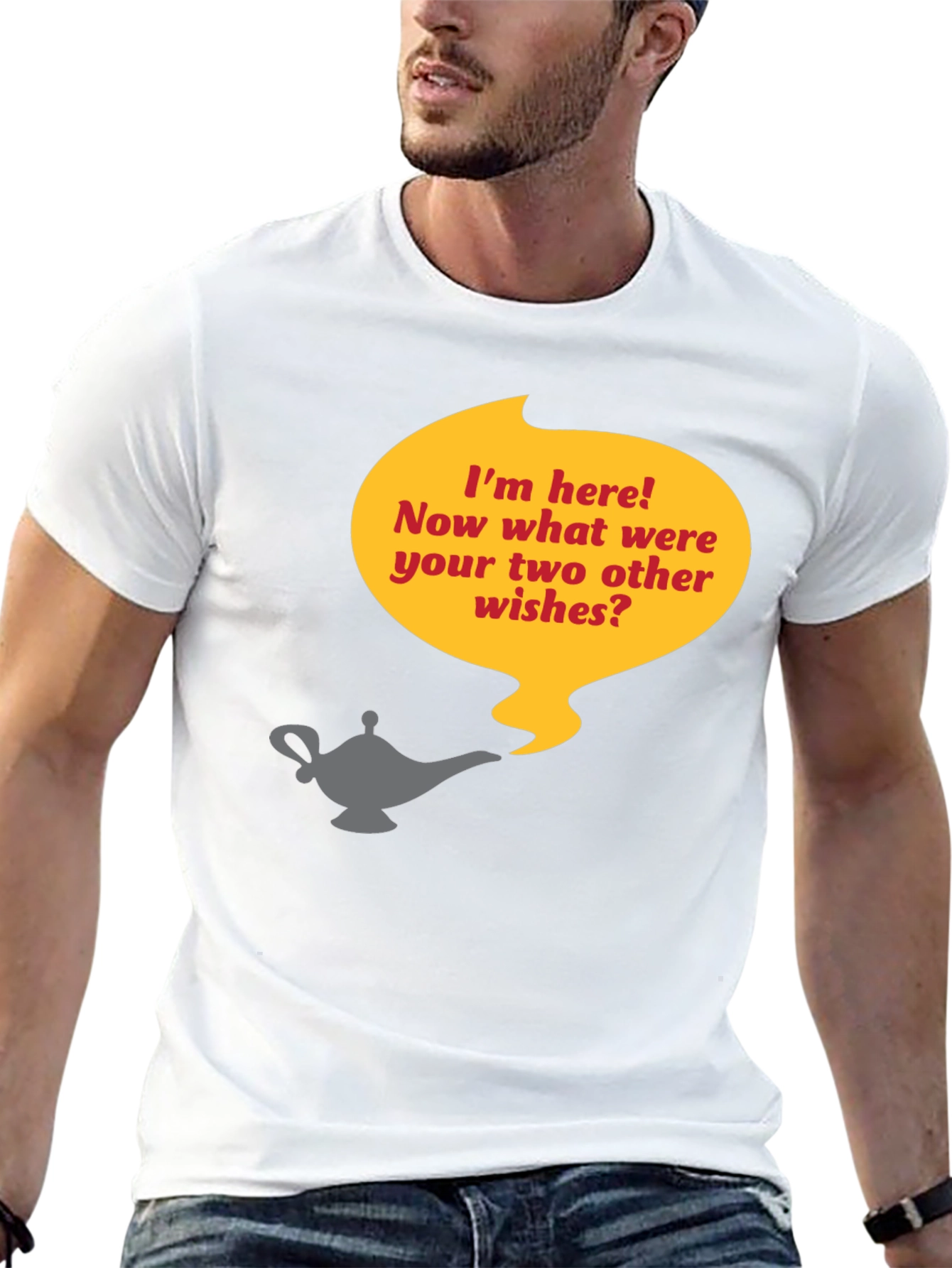 Genie Lamp T-Shirt - Three Wishes Humor Tee