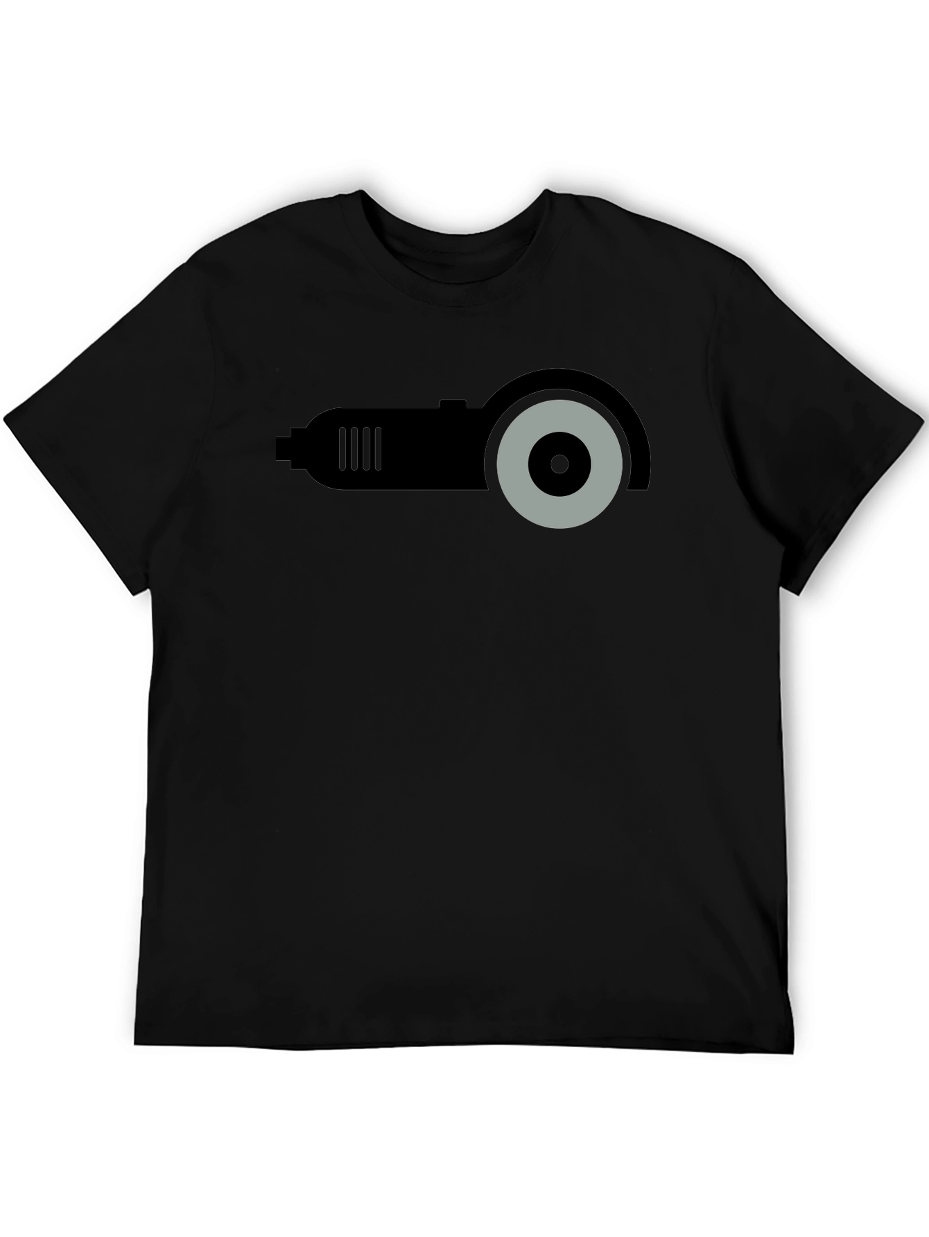 Angle Grinder Graphic T-Shirt - Black Crew Neck