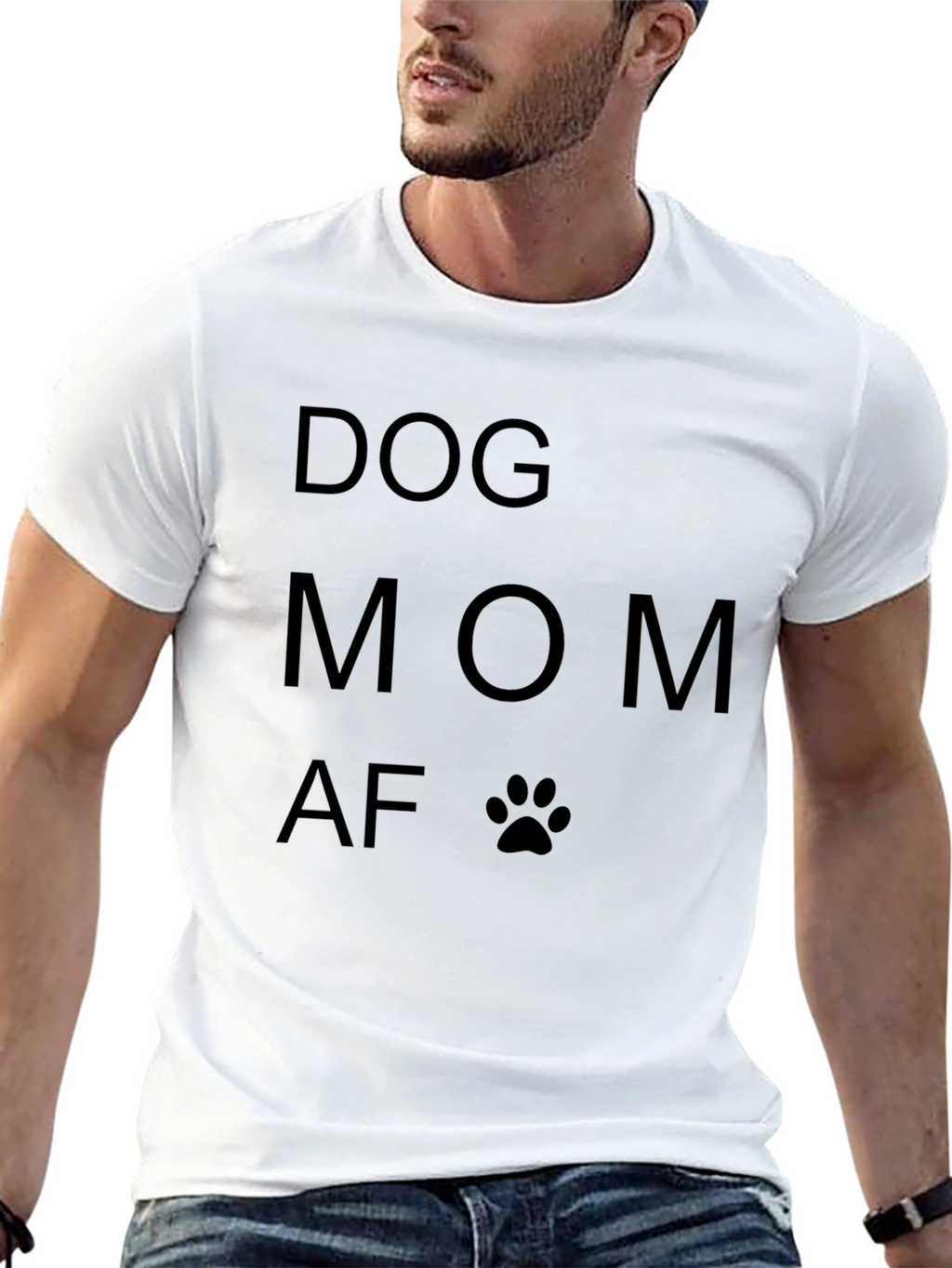 Dog Mom AF Graphic Tee - Black T-Shirt