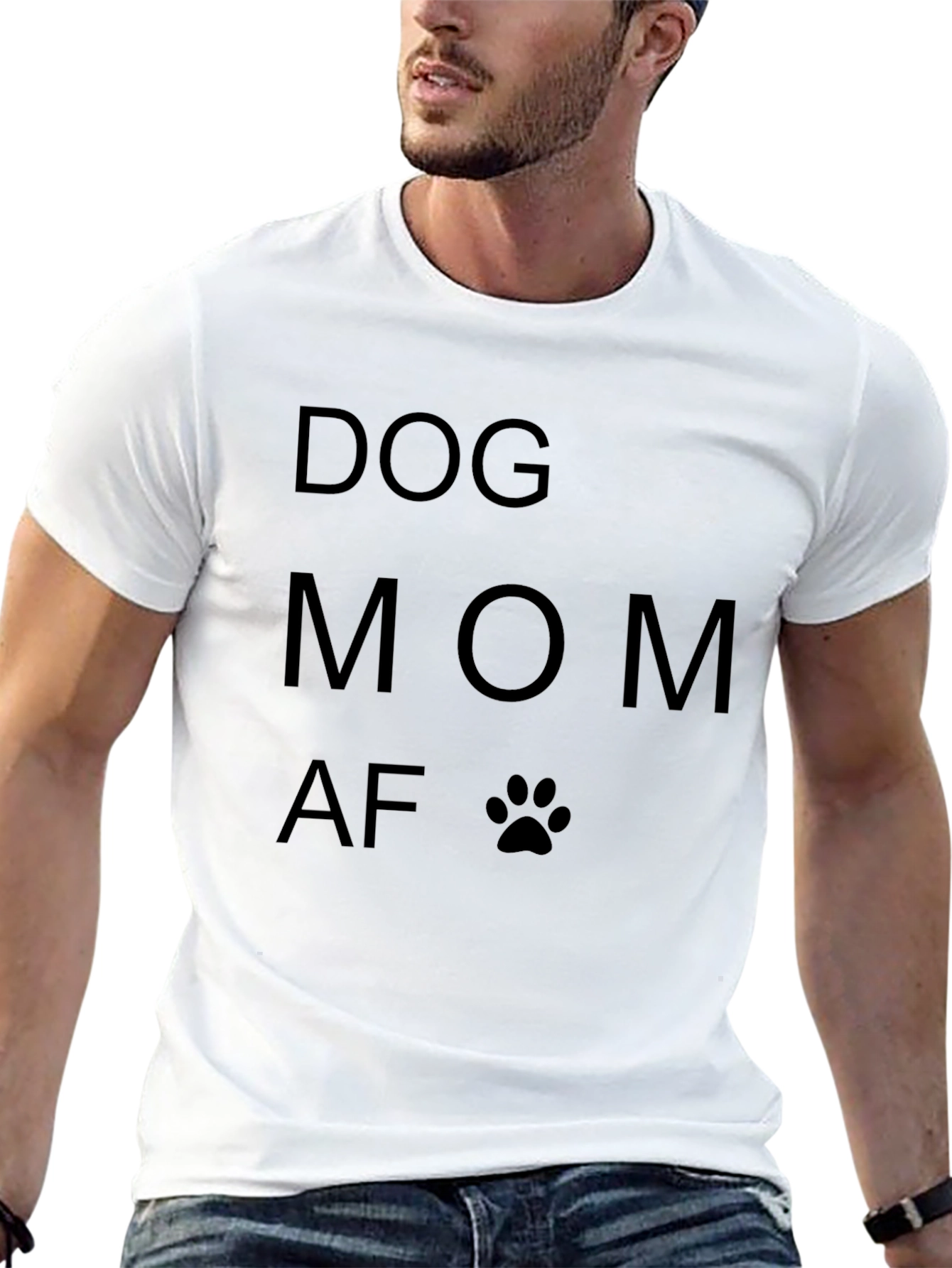 Dog Mom AF Graphic Tee - Black T-Shirt