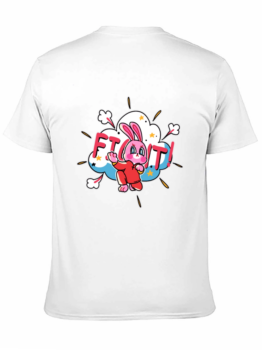 Fight! Bunny T-Shirt - Black Cotton Tee