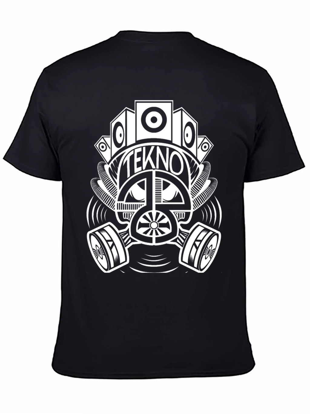 Tekno Gas Mask Graphic Black T-Shirt