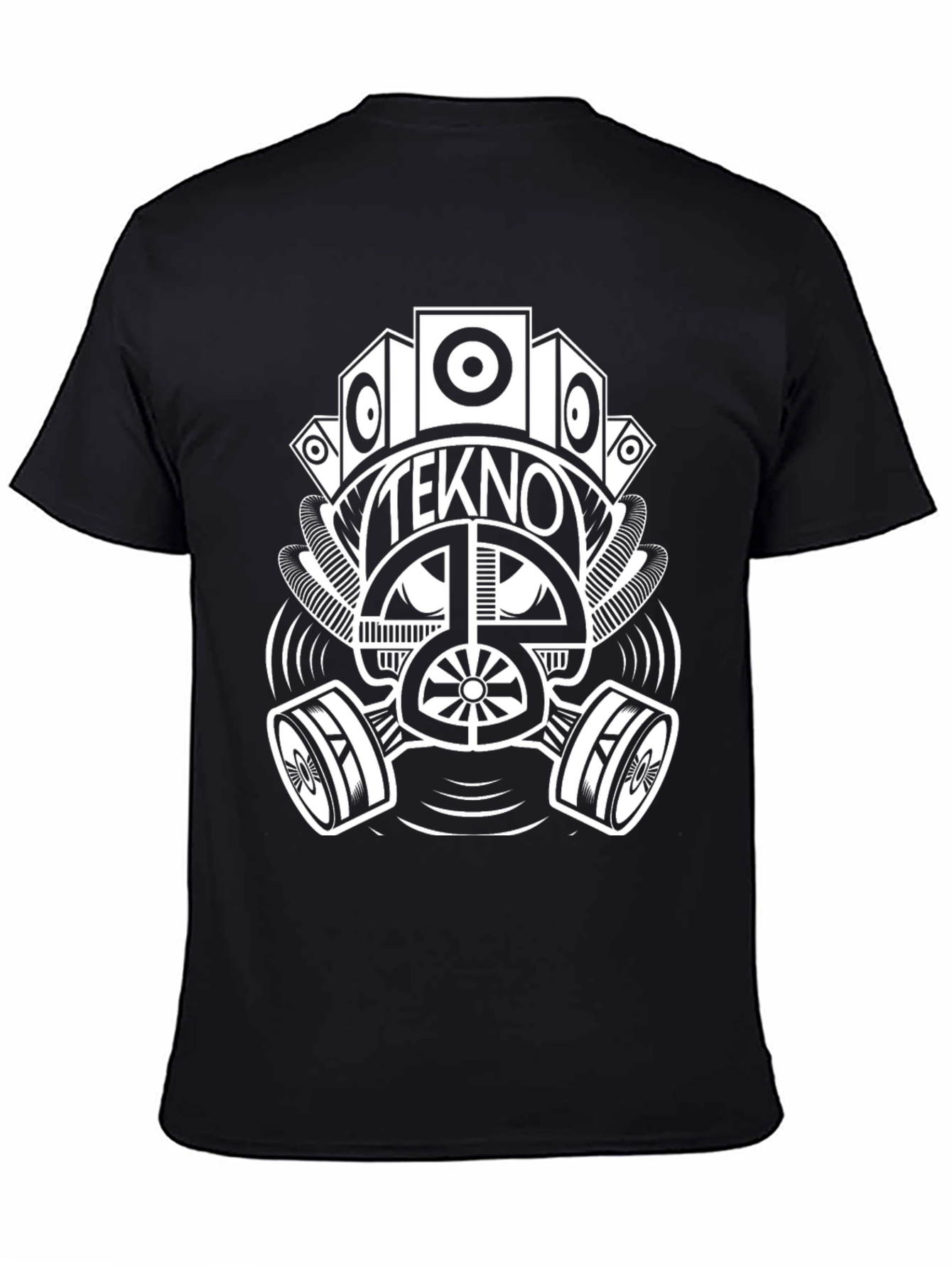 Tekno Gas Mask Graphic Black T-Shirt