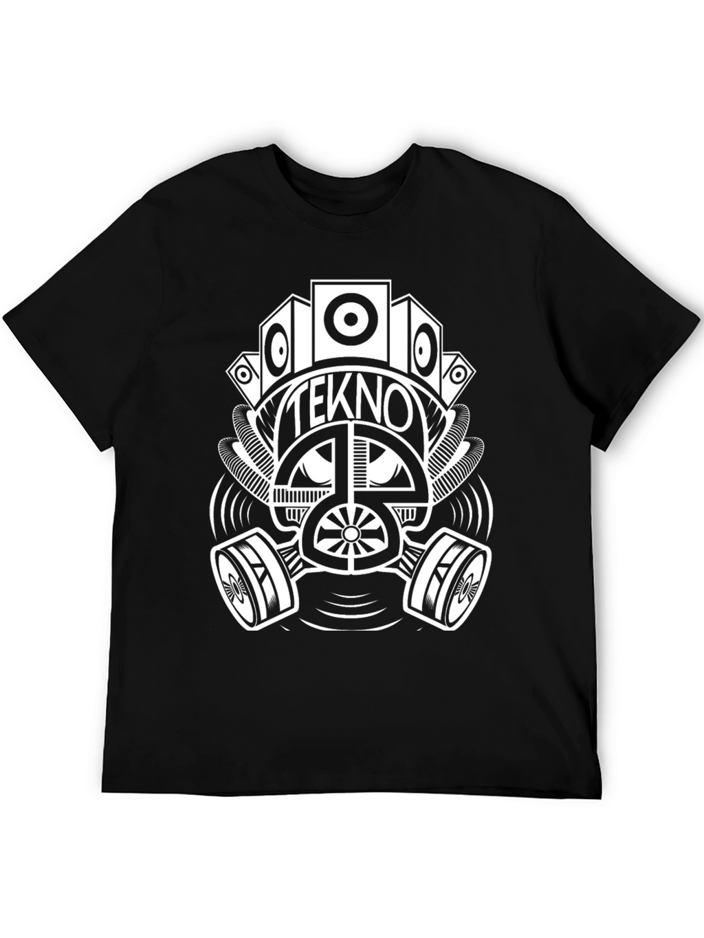 Tekno Gas Mask Graphic Black T-Shirt