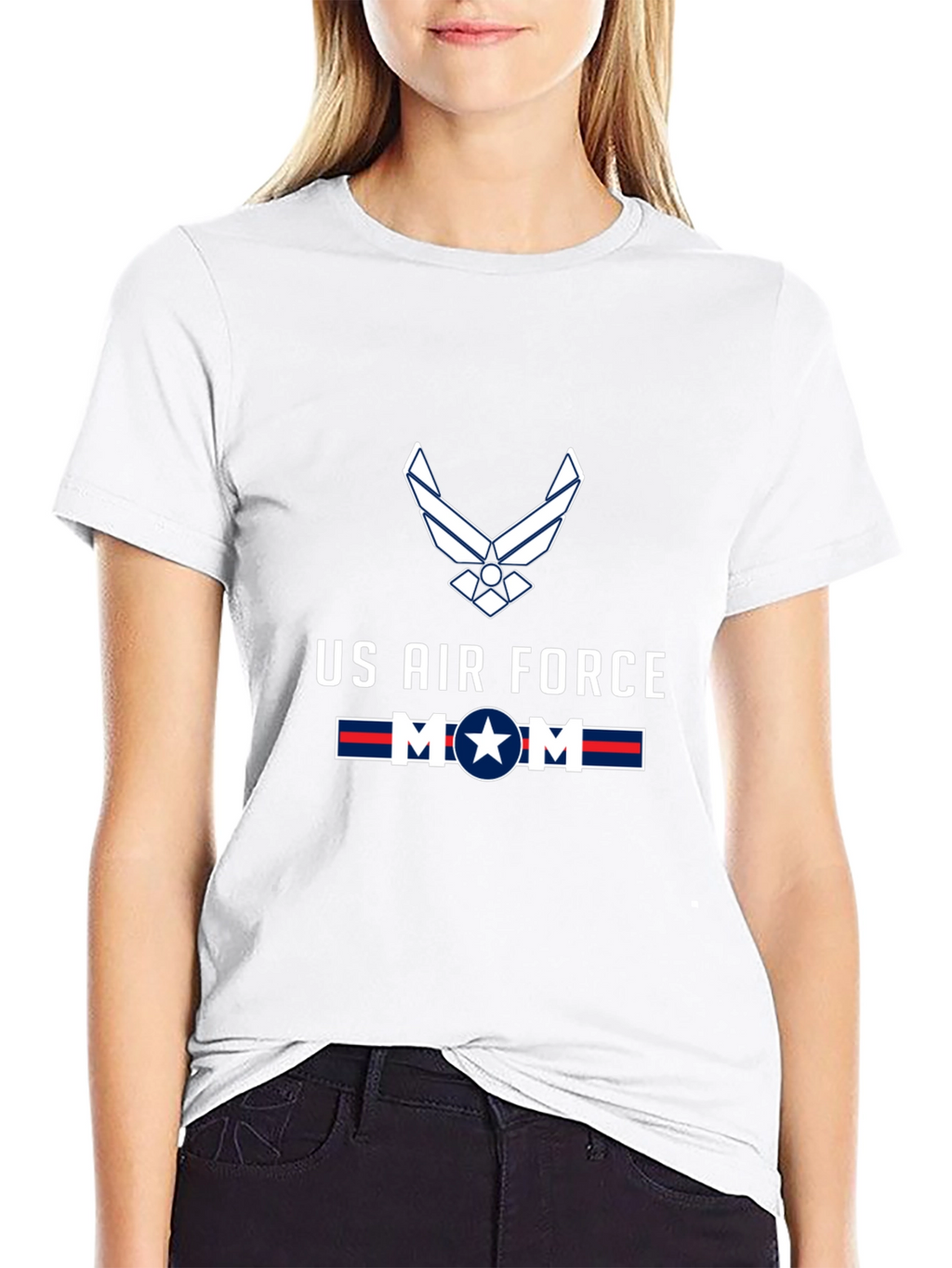 US Air Force Mom Graphic T-Shirt