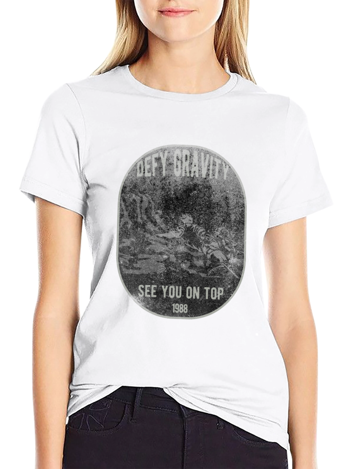 Defy Gravity Graphic T-Shirt - Mountain Biking 1988