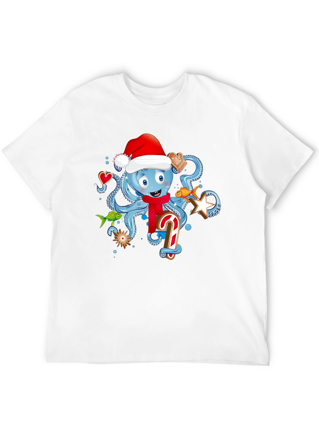 Holiday Octopus Graphic T-Shirt