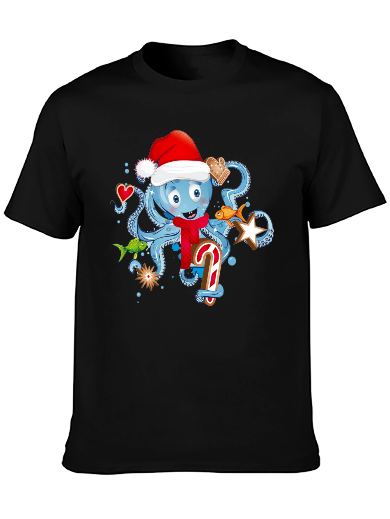 Holiday Octopus Graphic T-Shirt