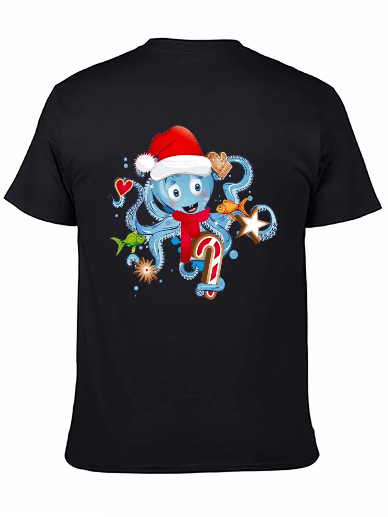 Holiday Octopus Graphic T-Shirt