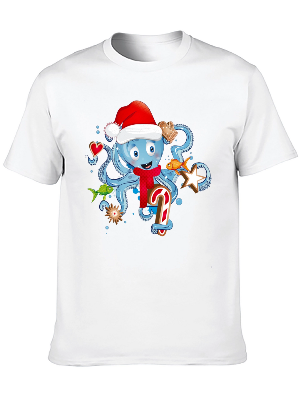 Holiday Octopus Graphic T-Shirt