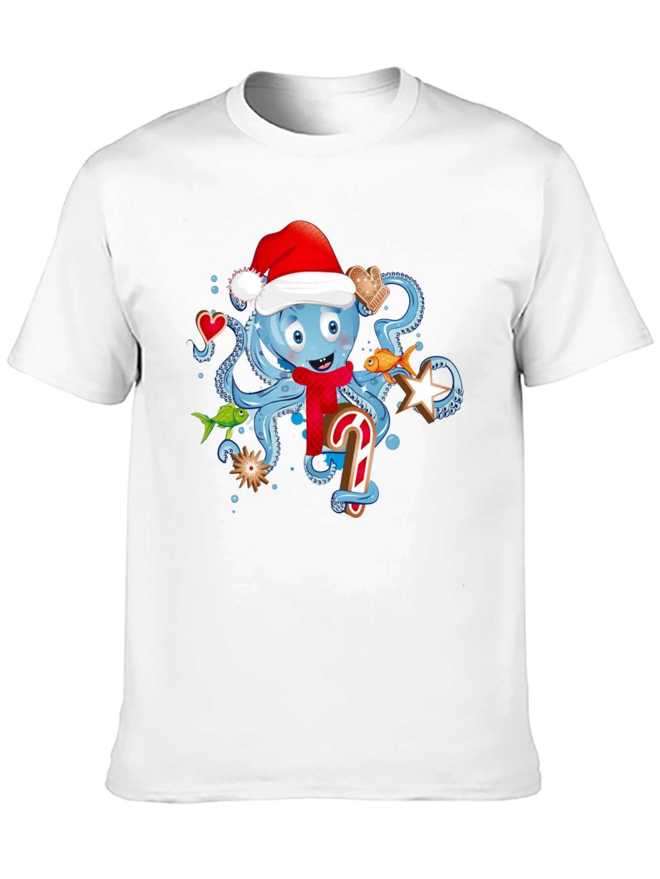Holiday Octopus Graphic T-Shirt