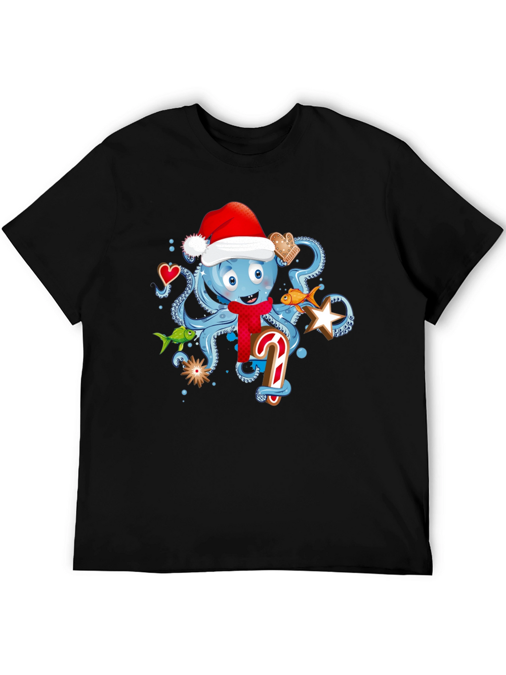 Holiday Octopus Graphic T-Shirt