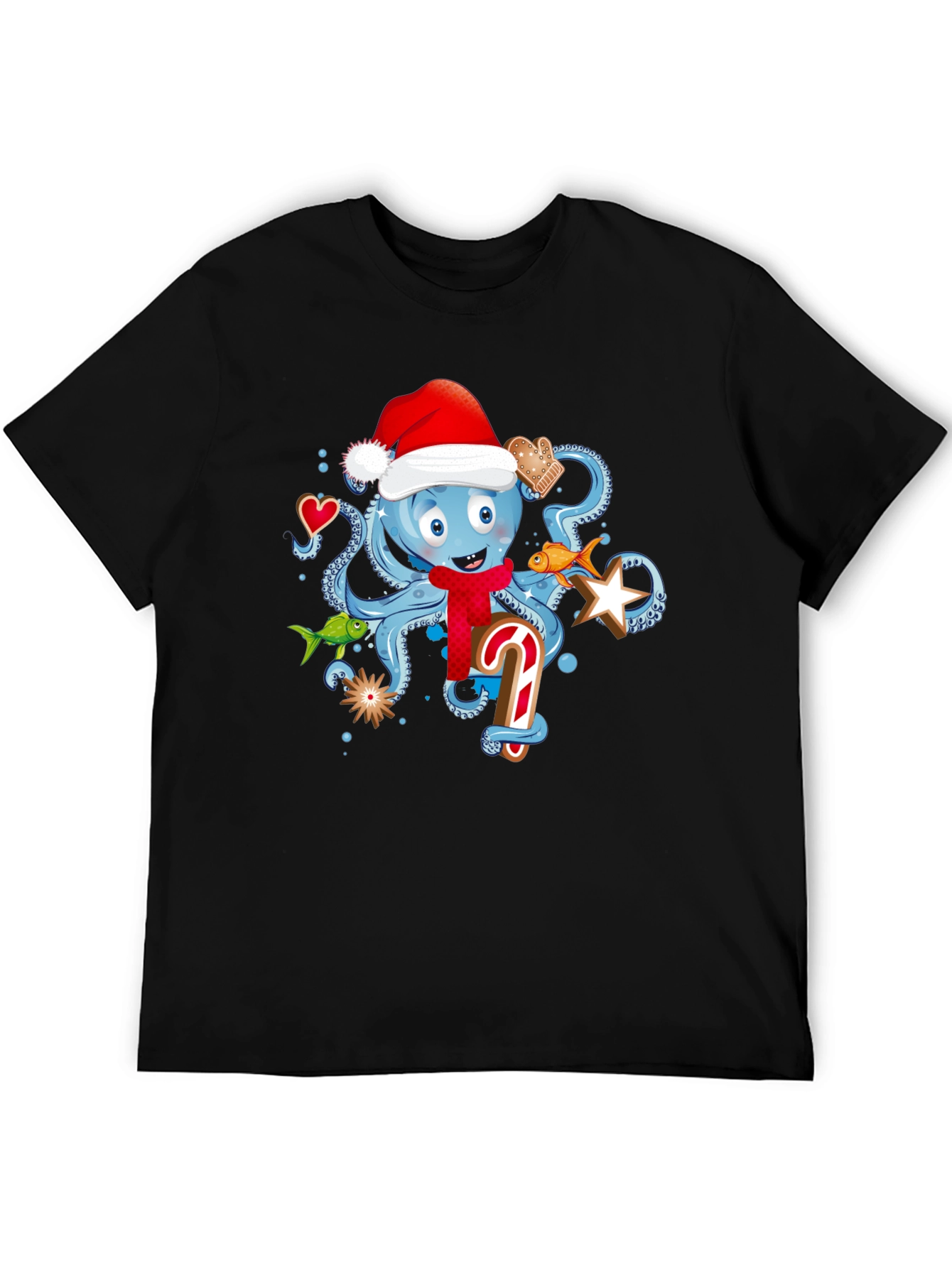 Holiday Octopus Graphic T-Shirt