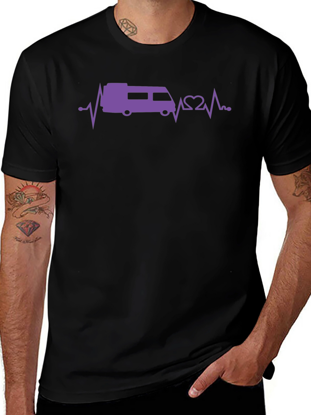 RV Heartbeat Graphic Tee - Camper Van Life Shirt