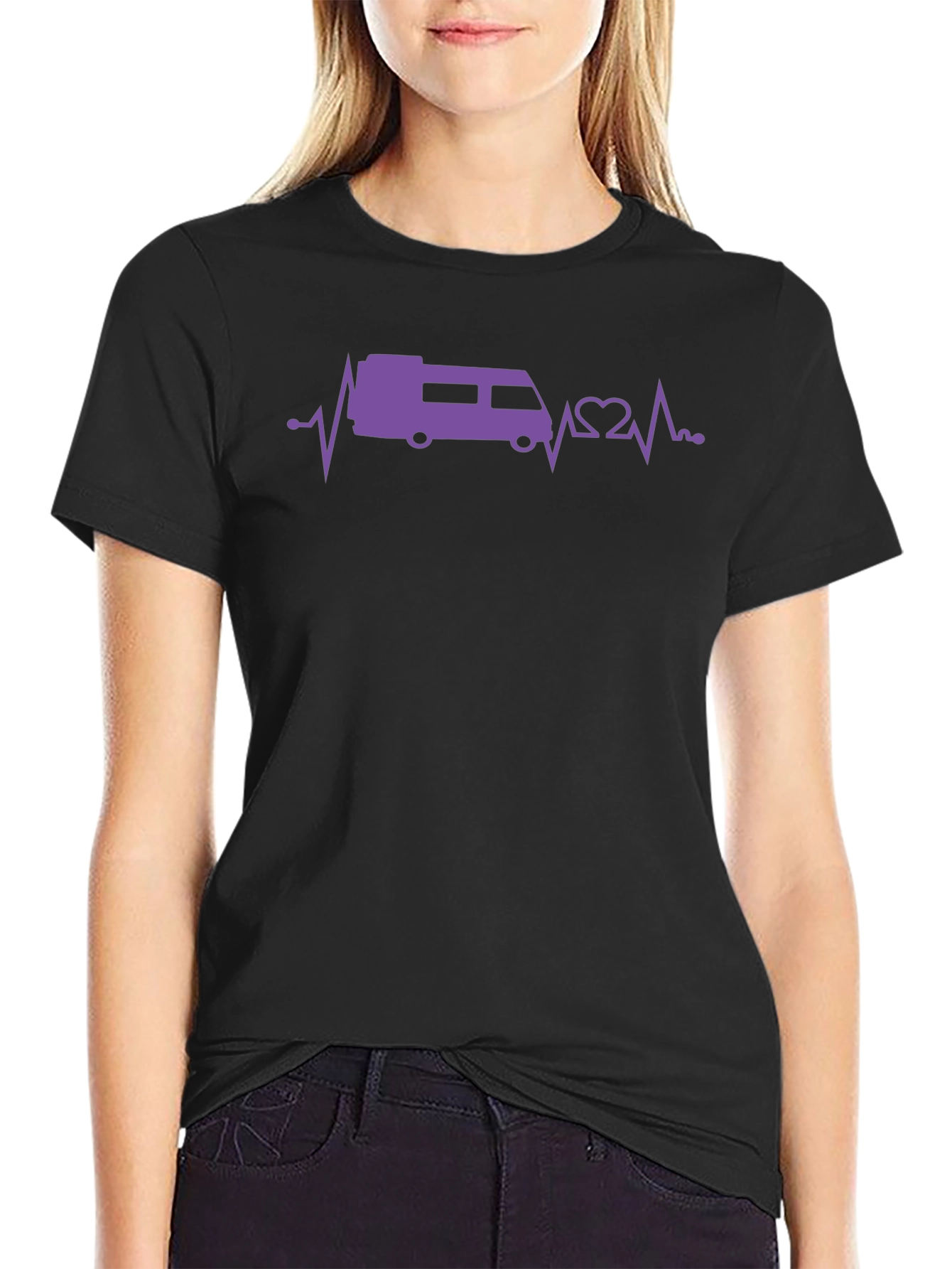 RV Heartbeat Graphic Tee - Camper Van Life Shirt