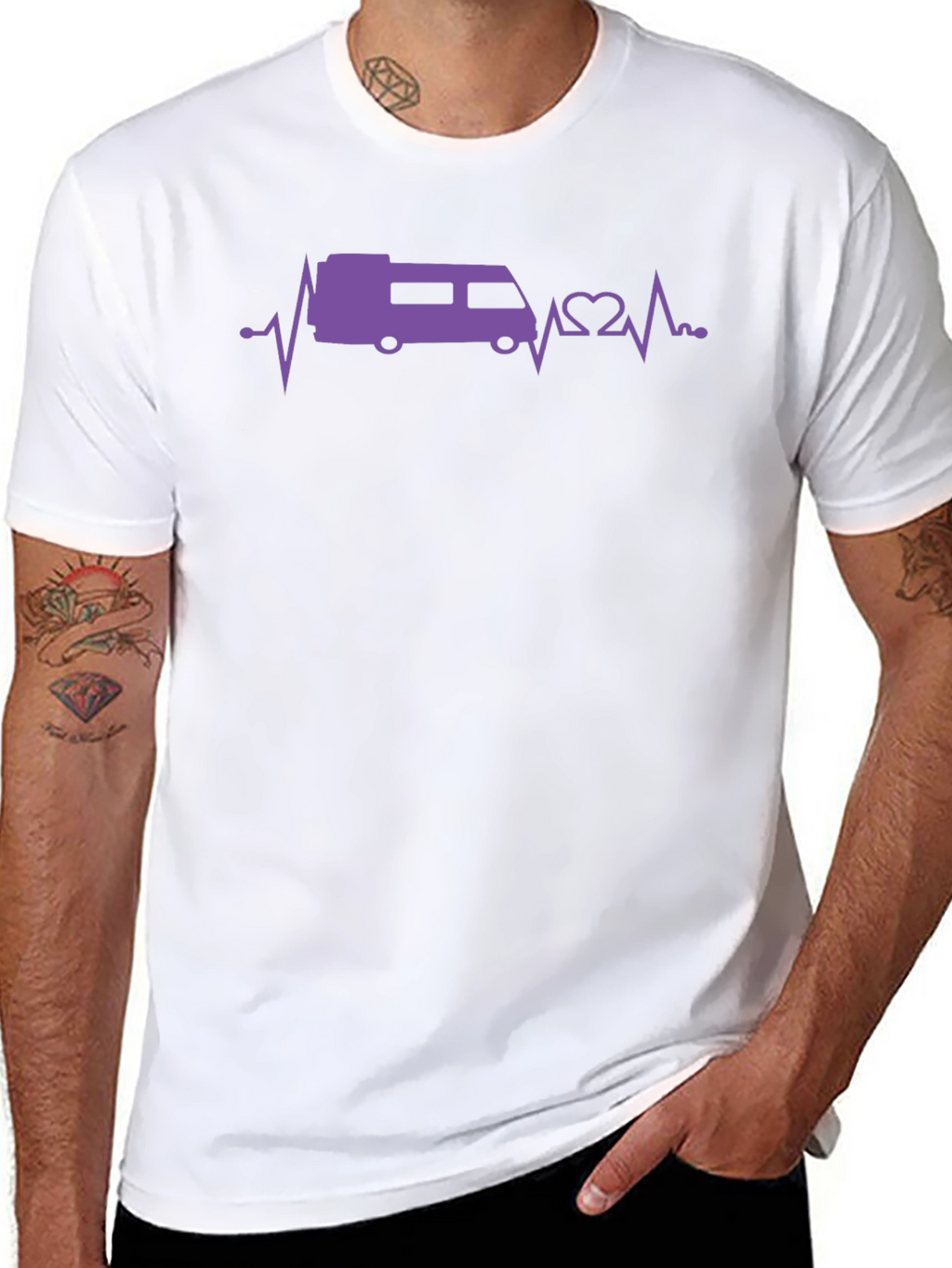 RV Heartbeat Graphic Tee - Camper Van Life Shirt