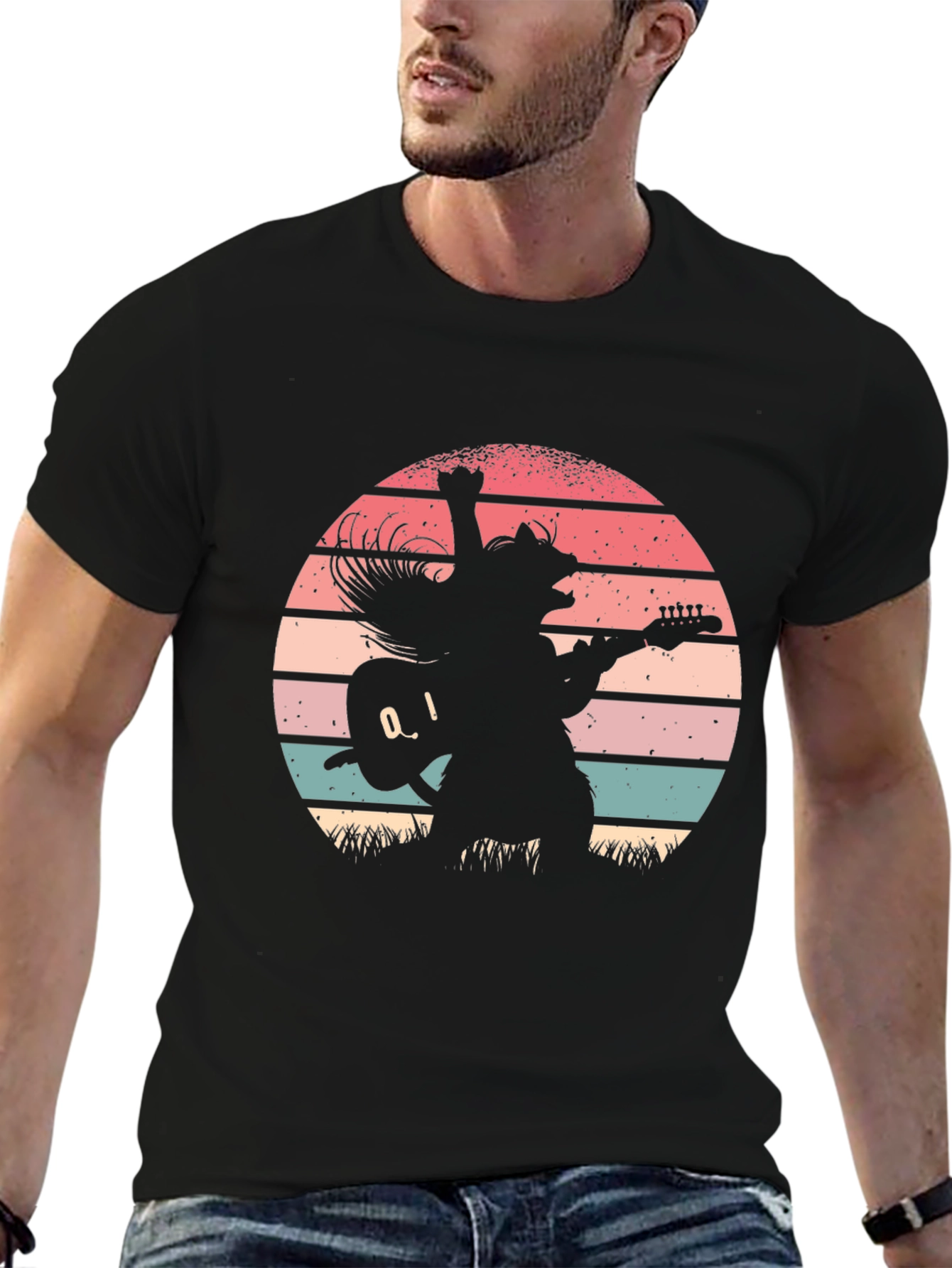 Retro Cat Rocker T-Shirt
