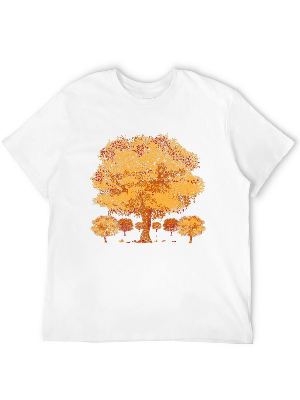 Autumn Tree Graphic Tee - Black Crew Neck