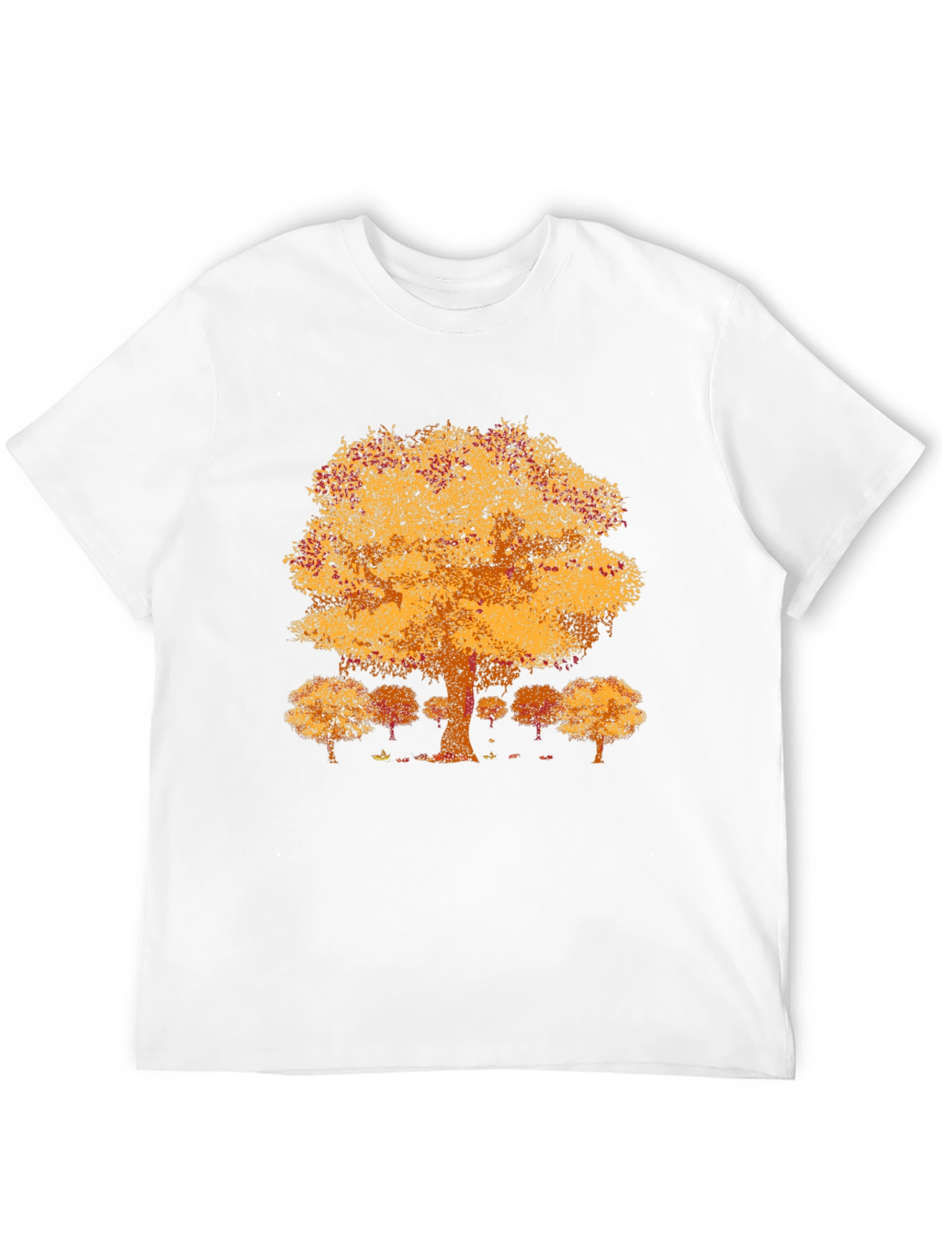 Autumn Tree Graphic Tee - Black Crew Neck
