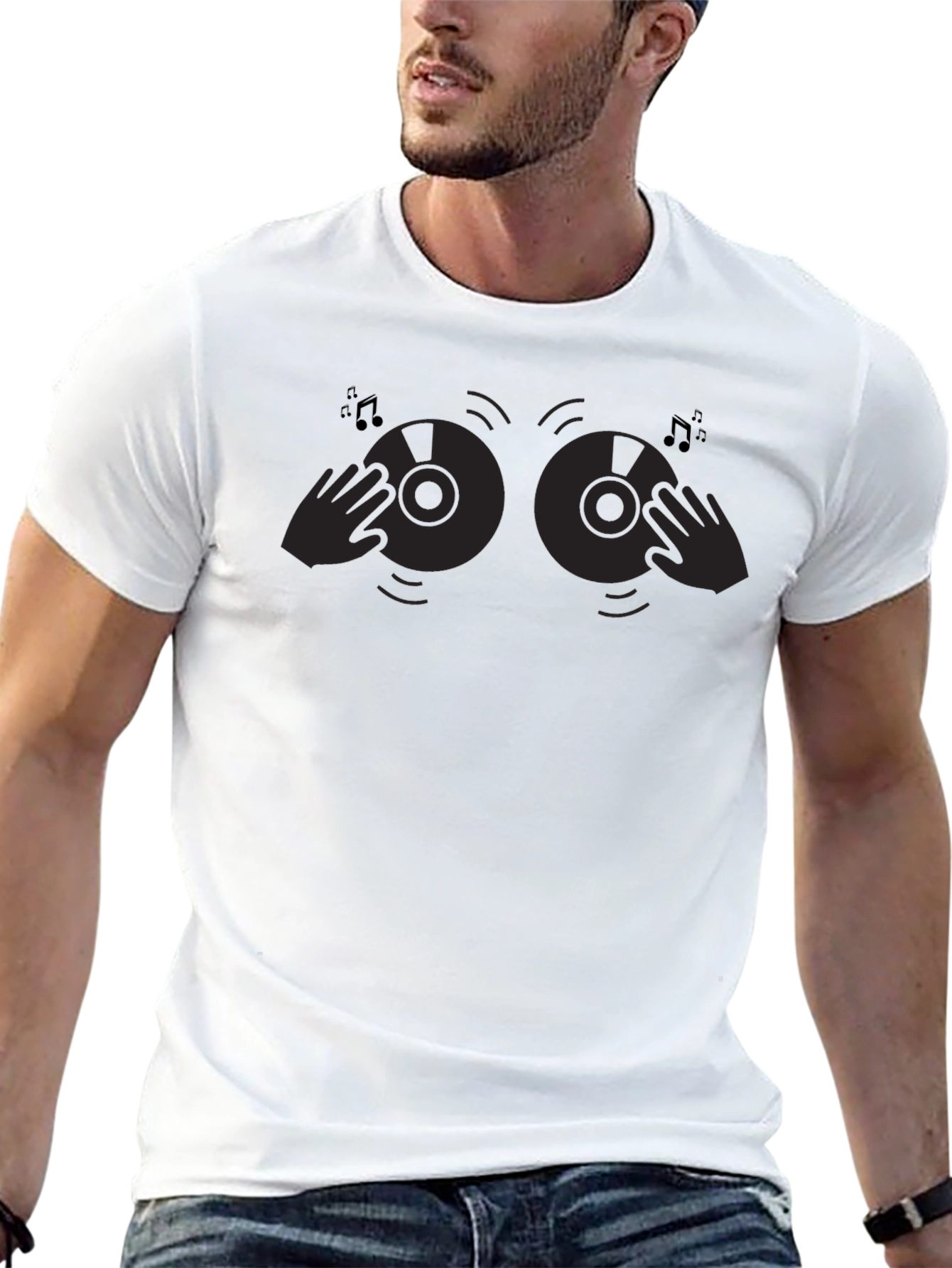 DJ Turntable Graphic T-Shirt - Music Lover Tee