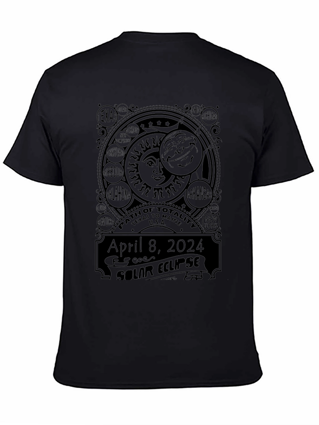 April 8 2024 Total Solar Eclipse T-Shirt