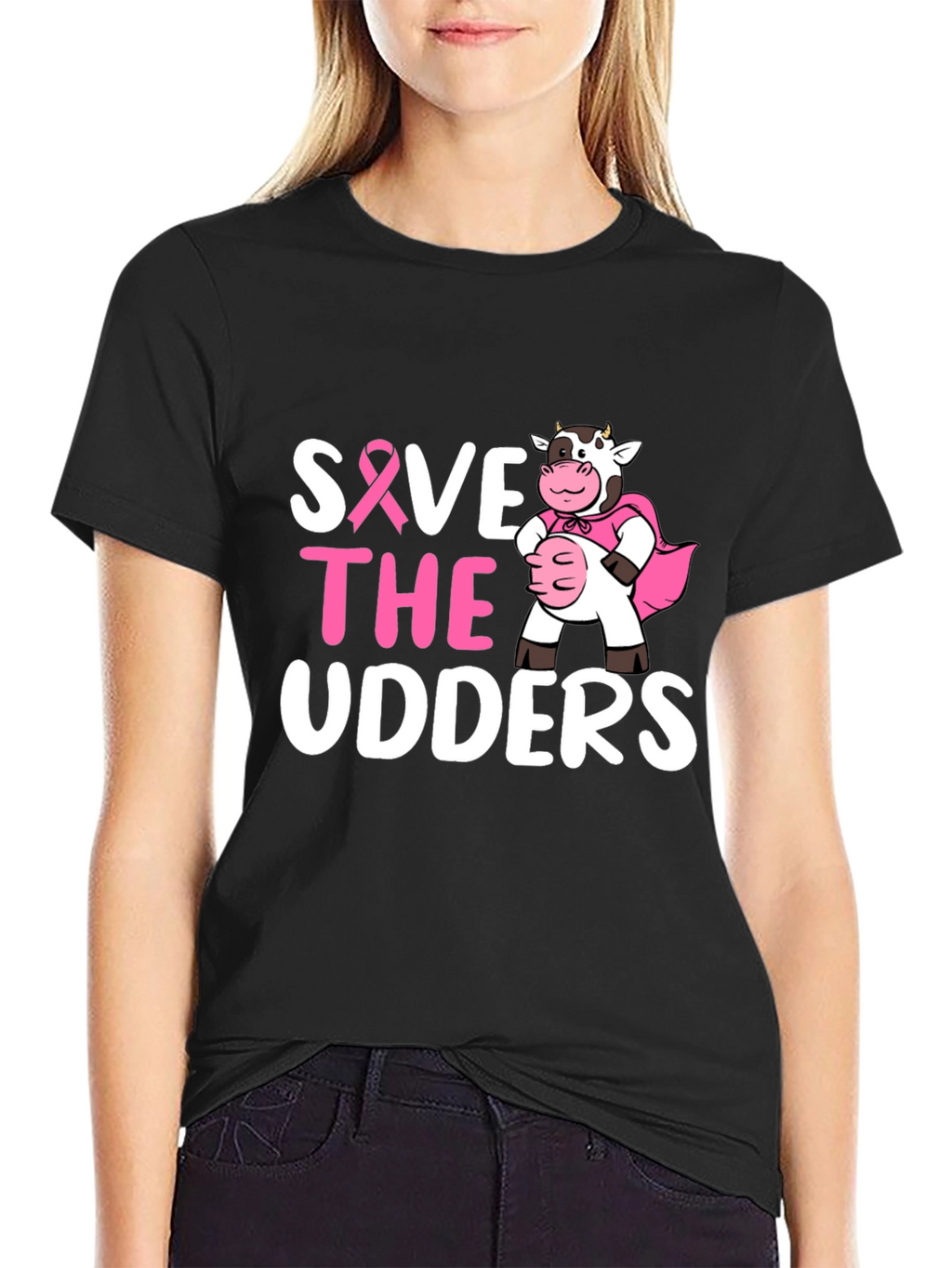 Save the Udders T-Shirt - Breast Cancer Awareness