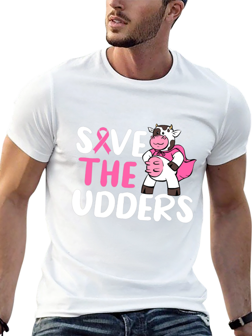 Save the Udders T-Shirt - Breast Cancer Awareness