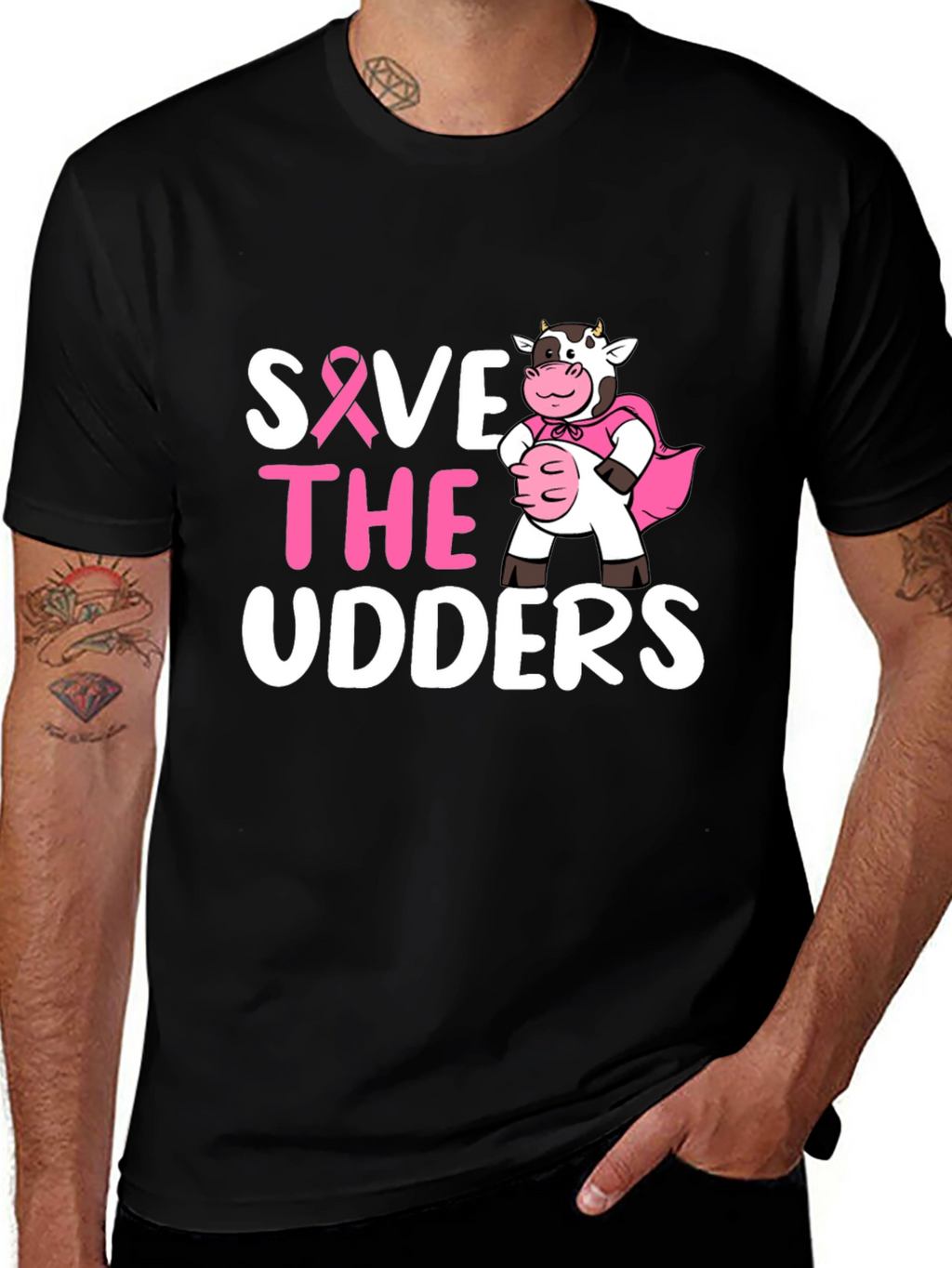 Save the Udders T-Shirt - Breast Cancer Awareness