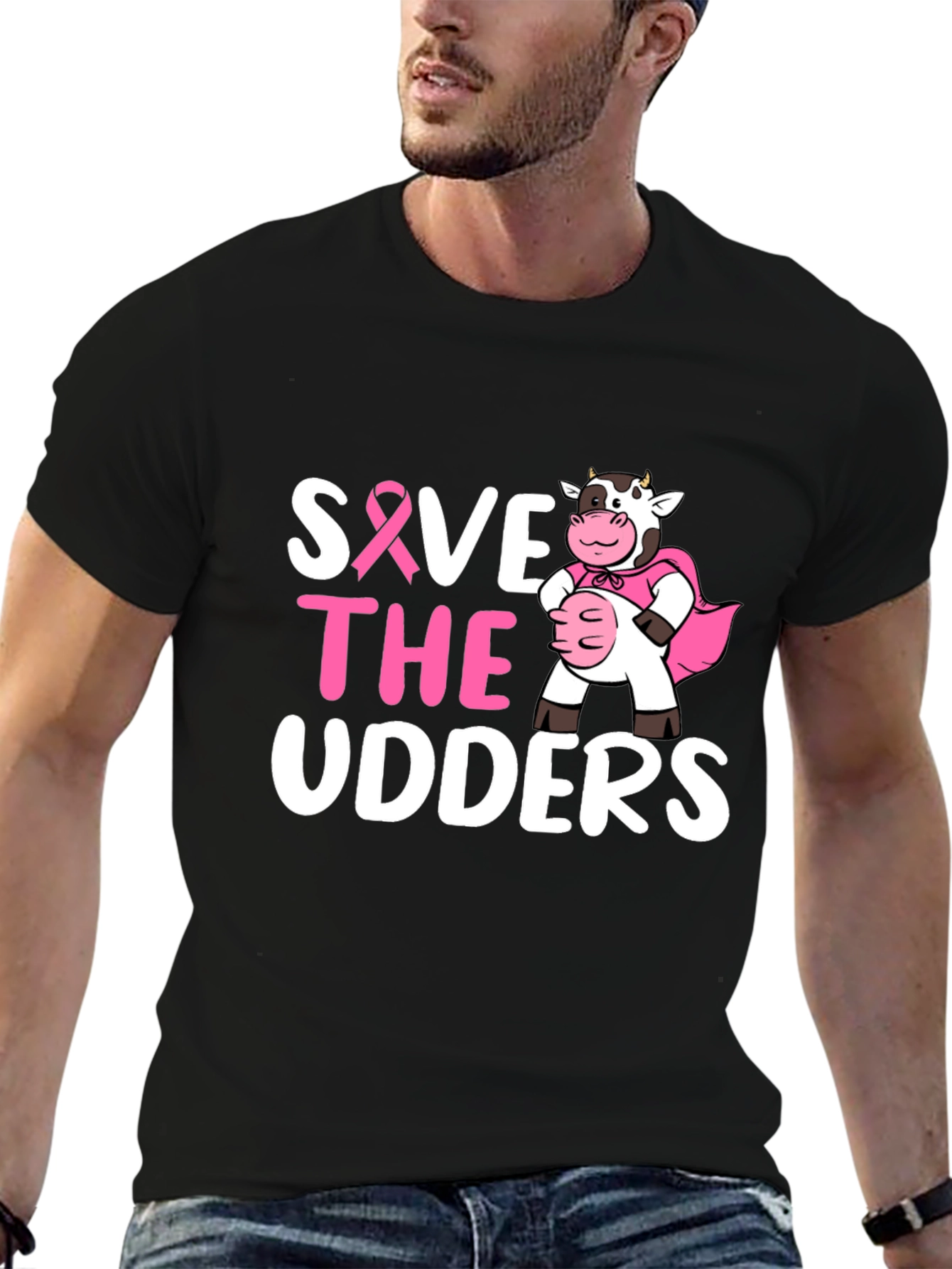 Save the Udders T-Shirt - Breast Cancer Awareness