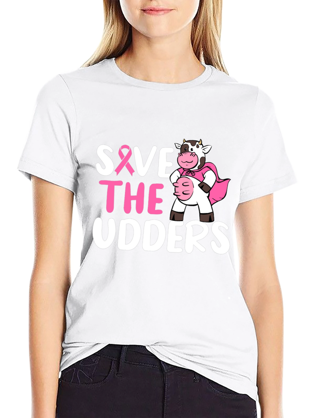 Save the Udders T-Shirt - Breast Cancer Awareness