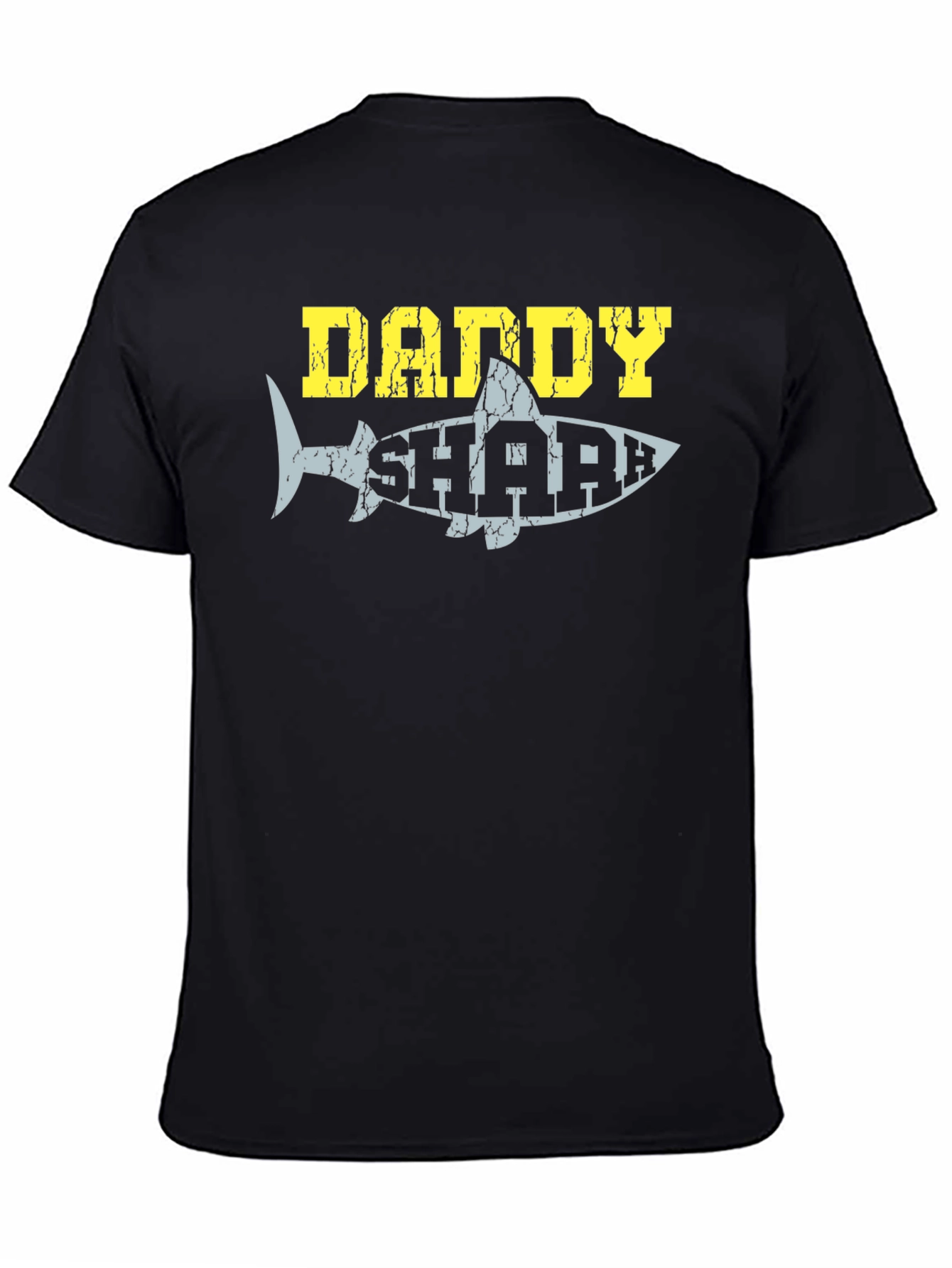 Daddy Shark Graphic Tee - Black Cotton T-Shirt