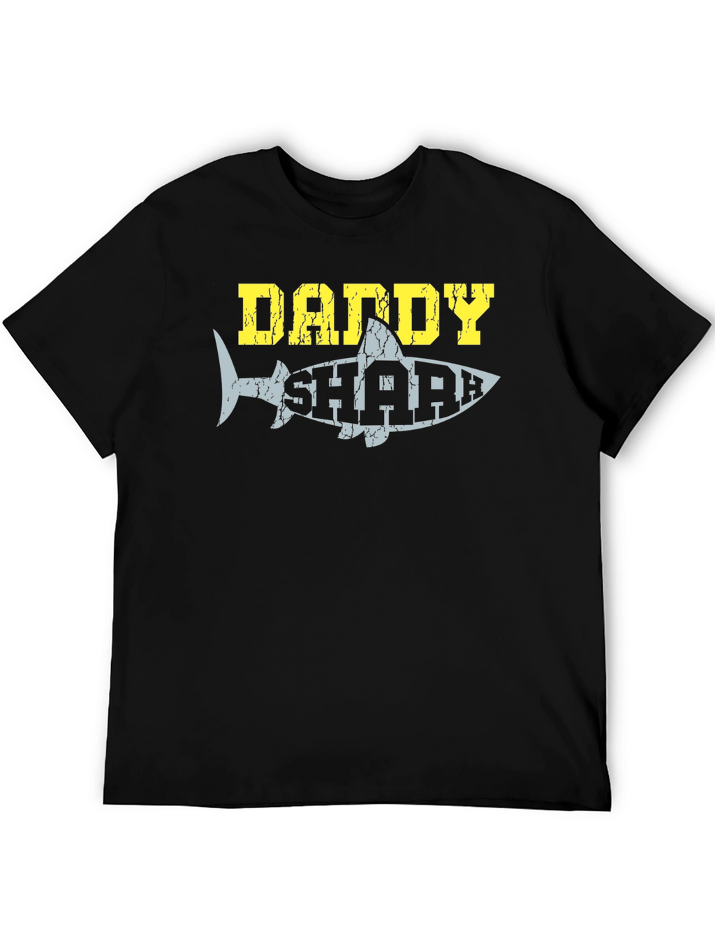 Daddy Shark Graphic Tee - Black Cotton T-Shirt