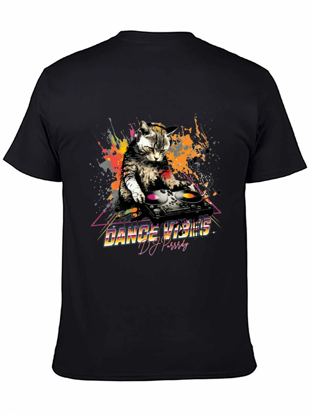 DJ Cat T-Shirt - Dance Vibes Graphic Tee