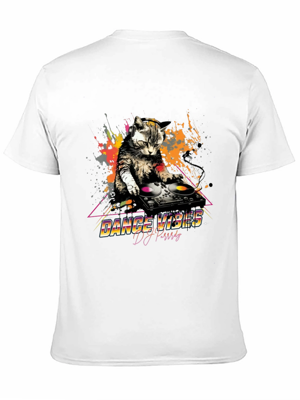 DJ Cat T-Shirt - Dance Vibes Graphic Tee