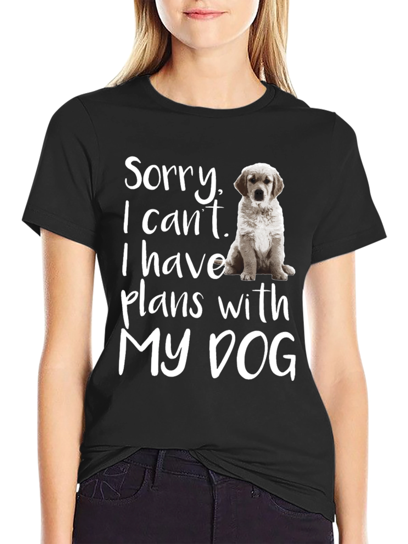 Funny Dog Lover T-Shirt - Sorry Plans with My Dog